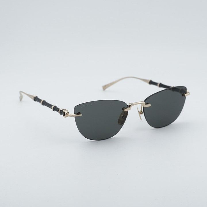 Gucci Gucci GG2063S 002 Sunglasses Shiny Endura Gold Cat Eye Frame Size ONE SIZE - 4 Thumbnail