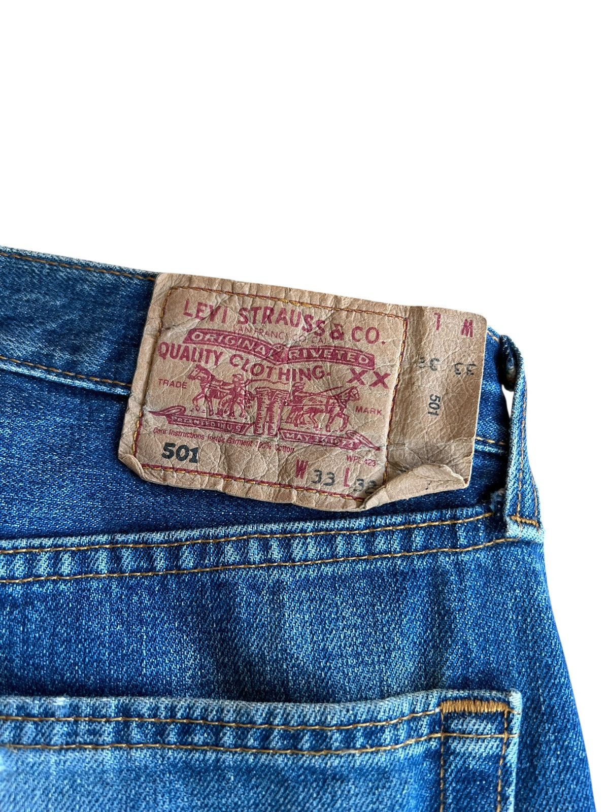 Levi's Vintage Levis 501 Distress Jean Very Rare Size US 31 - 12 Thumbnail