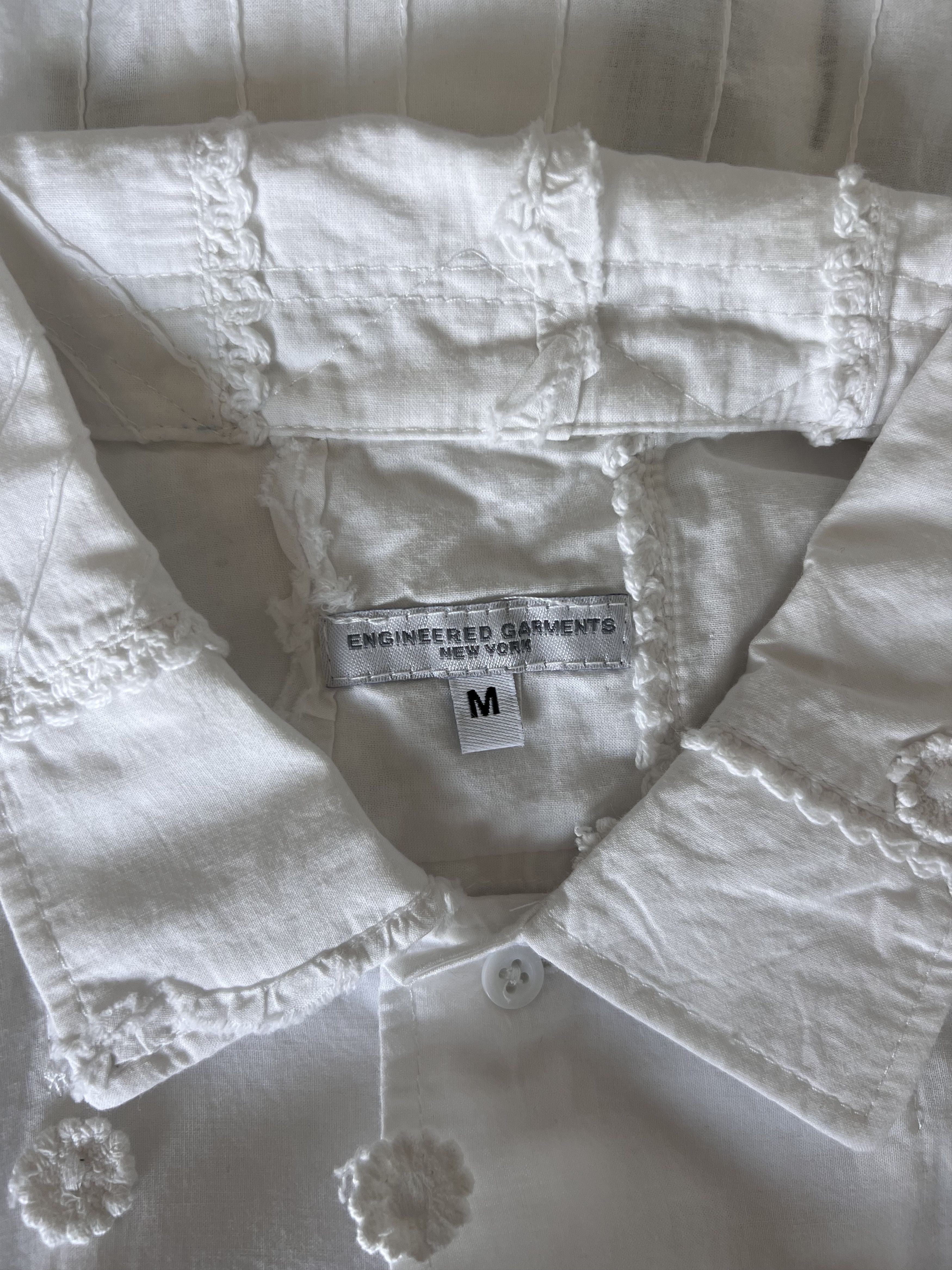 Engineered Garments Engineered Garments Mixed Patchwork Camp Shirt in White Size US M / EU 48-50 / 2 - 8 Thumbnail