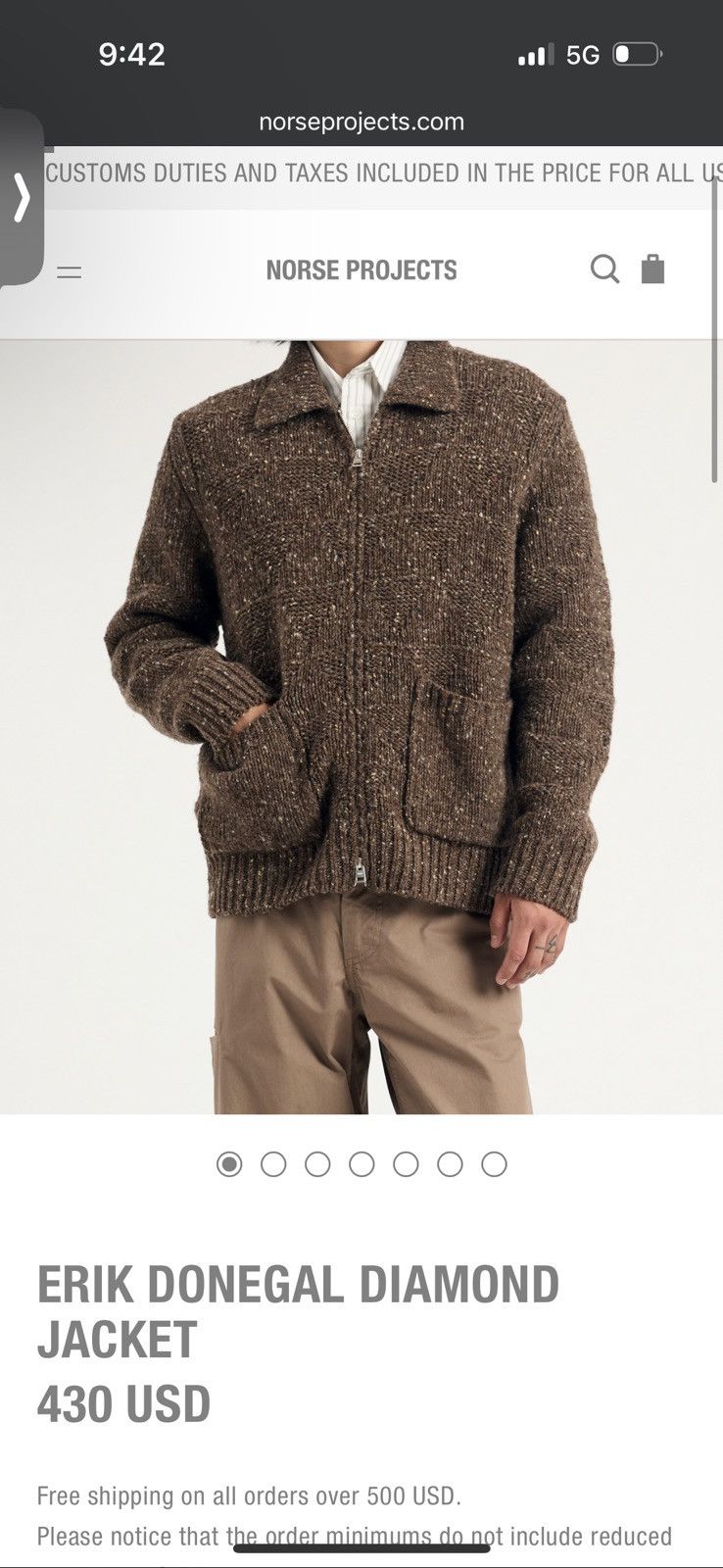 Norse Projects Norse Projects ERIK DONEGAL DIAMOND JACKET size large New Size US L / EU 52-54 / 3 - 3 Thumbnail