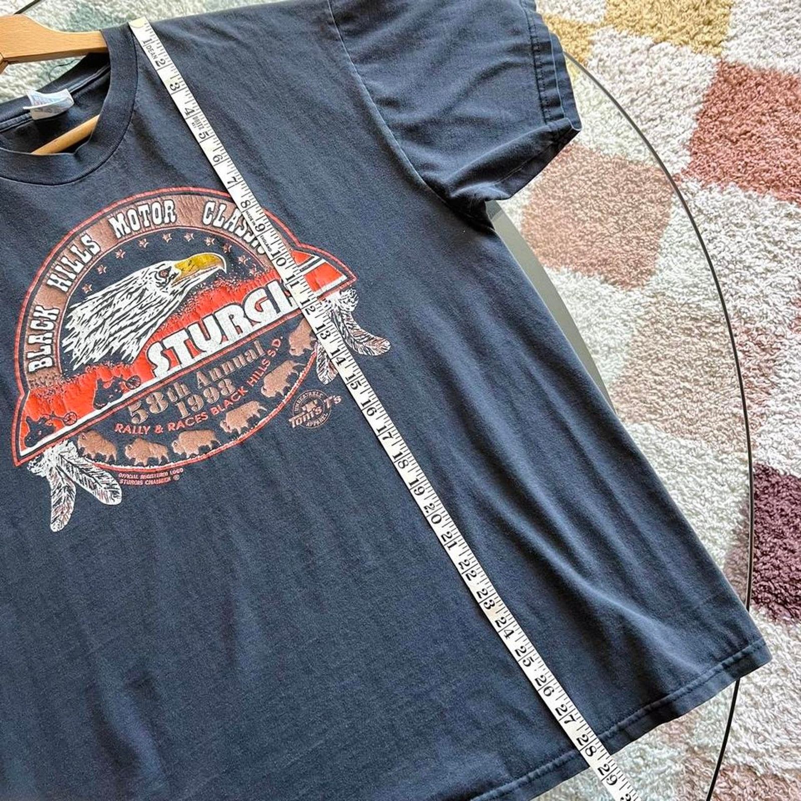Hanes 1998 Sturgis Motorcycle Rally T-Shirt | Faded Black | XL Size US XL / EU 56 / 4 - 10 Thumbnail