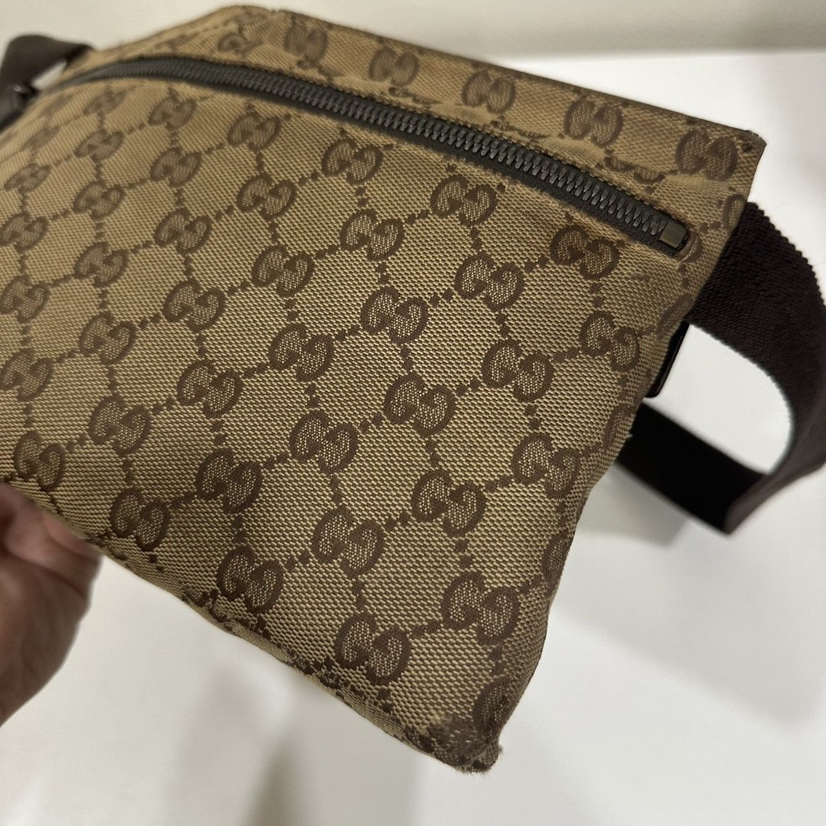 Gucci GUCCI GG CANVAS DOUBLE POCKET WAIST BUMBAG FANNY PACK 28 Size ONE SIZE - 10 Thumbnail