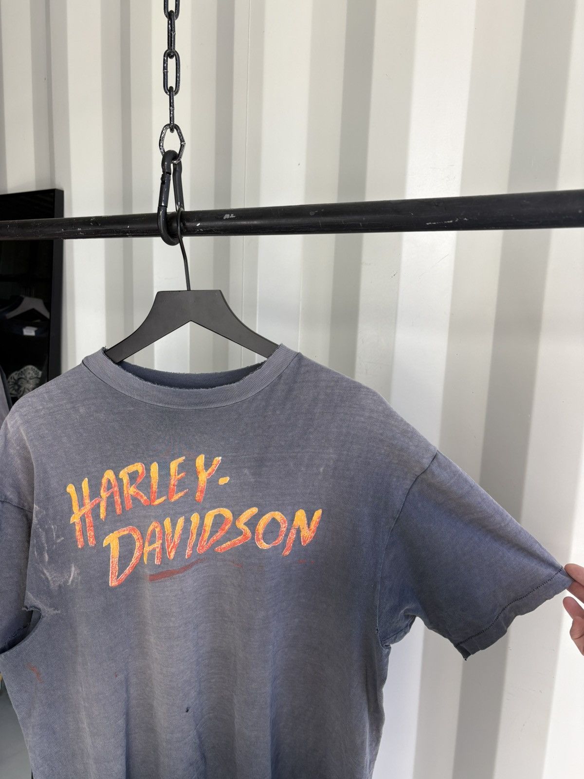 Harley Davidson Vintage Harley Davidson Shirt Faded Thrashed Band Grunge Size US XL / EU 56 / 4 - 3 Thumbnail