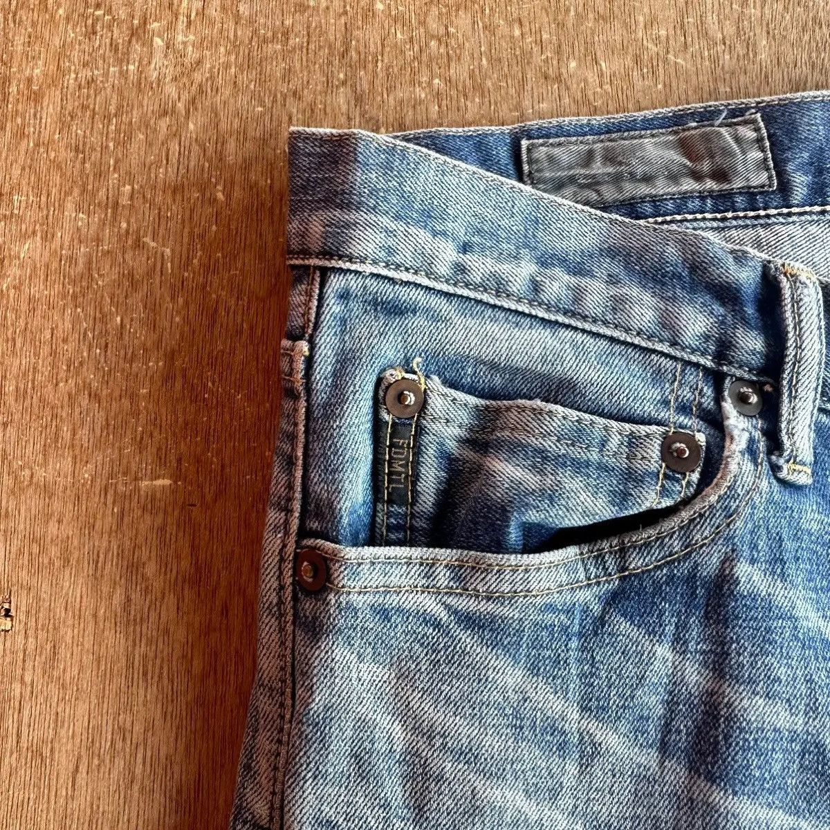 FDMTL RARE💥FDMTL BORO SASHIKO PATCHWORK DENIM PANTS/JEANS W32 L31 Size US 32 / EU 48 - 11 Thumbnail