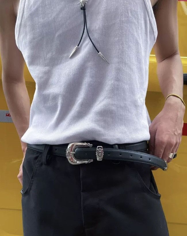 Japanese Brand × Vintage Retro punk 2.5cm leather western buckle belt Size ONE SIZE - 1 Thumbnail