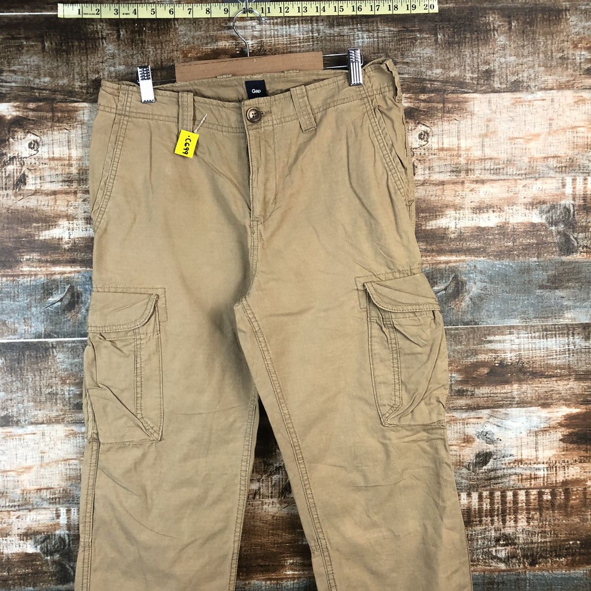 Japanese Brand DL Gap Brown Cargo Utility Multipocket Pants #C699 Size US 31 - 4 Thumbnail