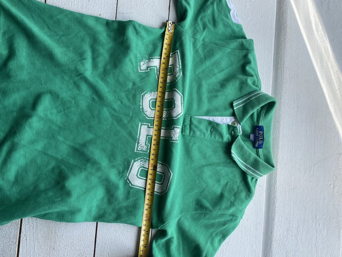 Designer × Polo Ralph Lauren × Vintage Polo Ralph Lauren 3 Green Big Logo Polo Shirt Womens M Size M / US 6-8 / IT 42-44 - 7 Thumbnail