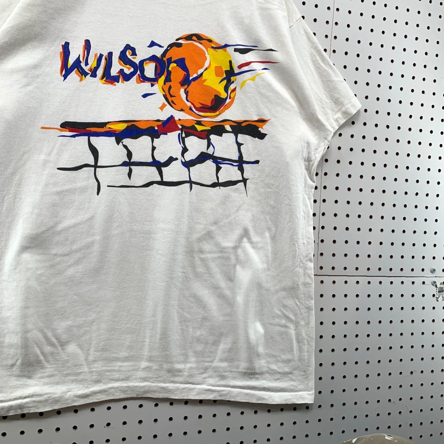 Wilson VINTAGE 90s Wilson Volleyball T-Shirt Mens XL White Graphic Print Single Stitch USA Sports Size US XL / EU 56 / 4 - 5 Thumbnail