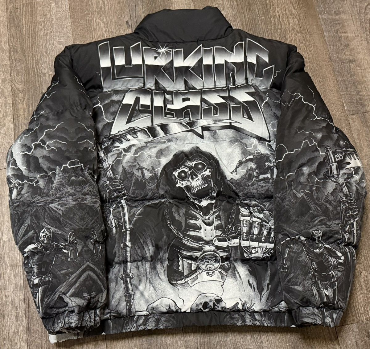 Lurking Class Lurking Class Sketchy Tank Terminator Skeleton Puffer Jacket Size US XL / EU 56 / 4 - 3 Thumbnail