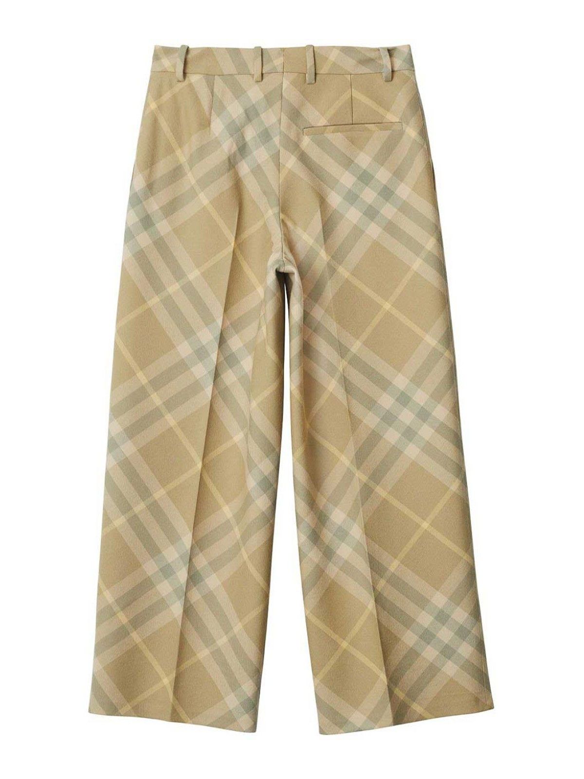 Burberry o1w1db10326 Checked Wool Trousers in Multicolor Size 26" / US 2 / IT 38 - 2 Thumbnail