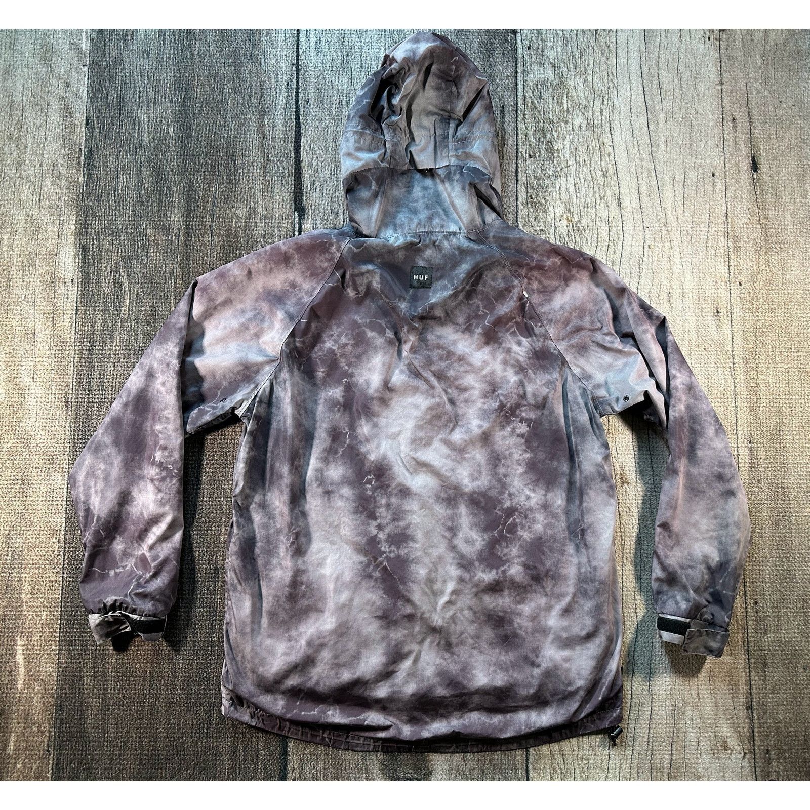Huf HUF Mens Purple Tie Dye Jacket Lined Windbreaker Pockets XL Size US XL / EU 56 / 4 - 8 Thumbnail