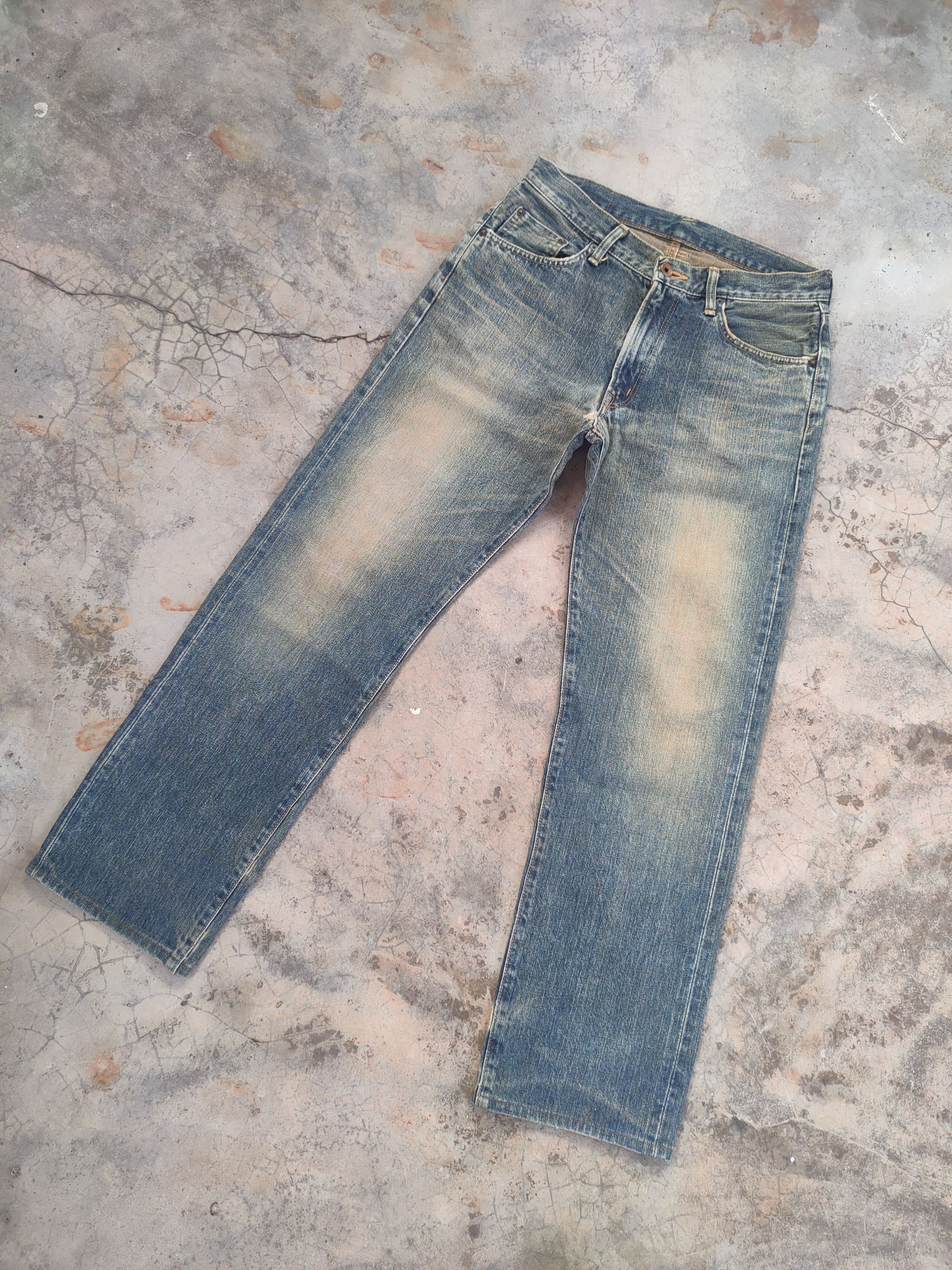 Edwin RUSTY💥 VINTAGE EDWIN ORG TAG RUSTY FADED RIPPED JEANS PANTS Size US 30 / EU 46 - 1 Thumbnail