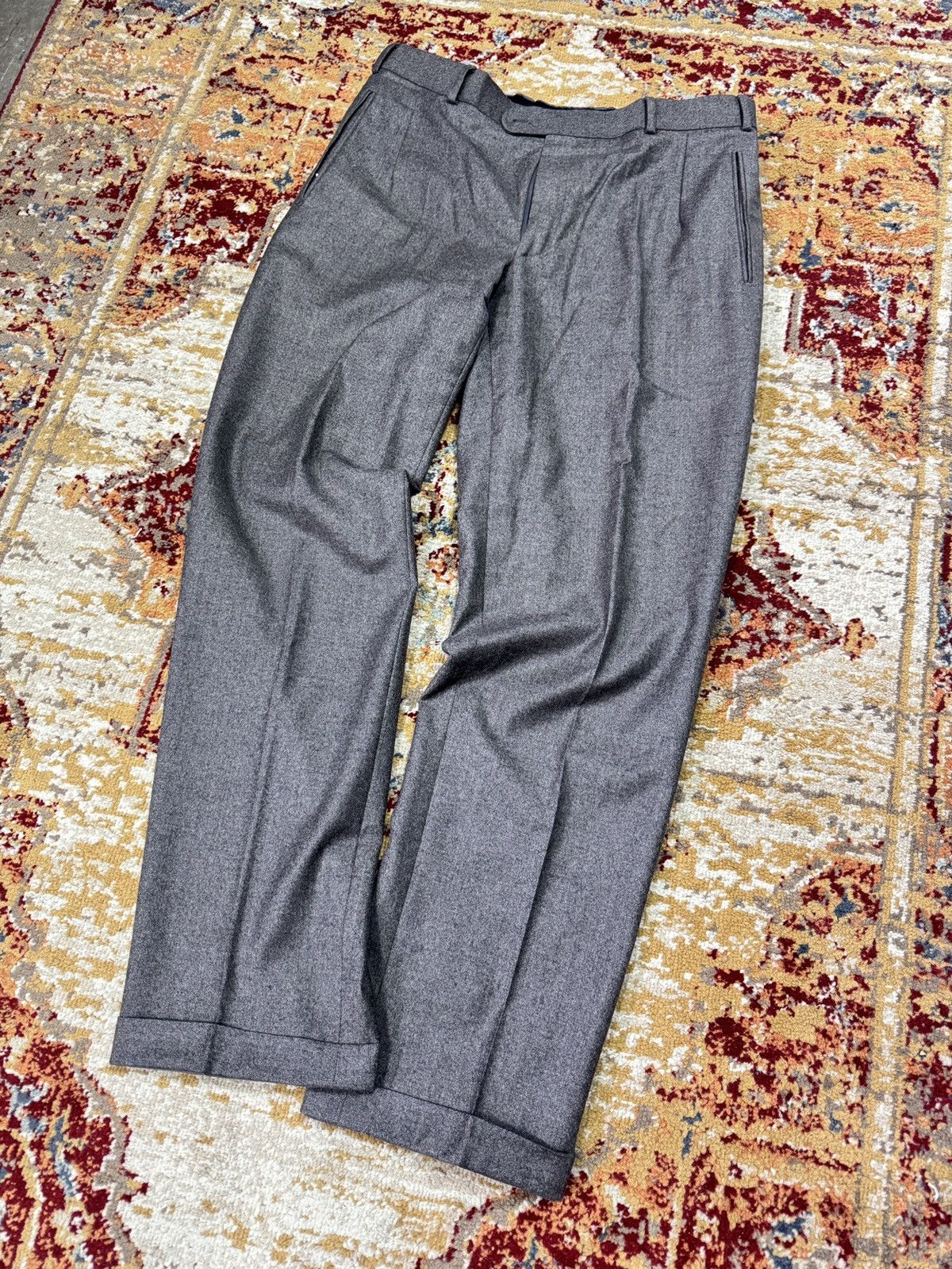 Other Vintage Suit Pants Wool Blend Striped Wide Leg Baggy Formal Size US 34 / EU 50 - 1 Thumbnail