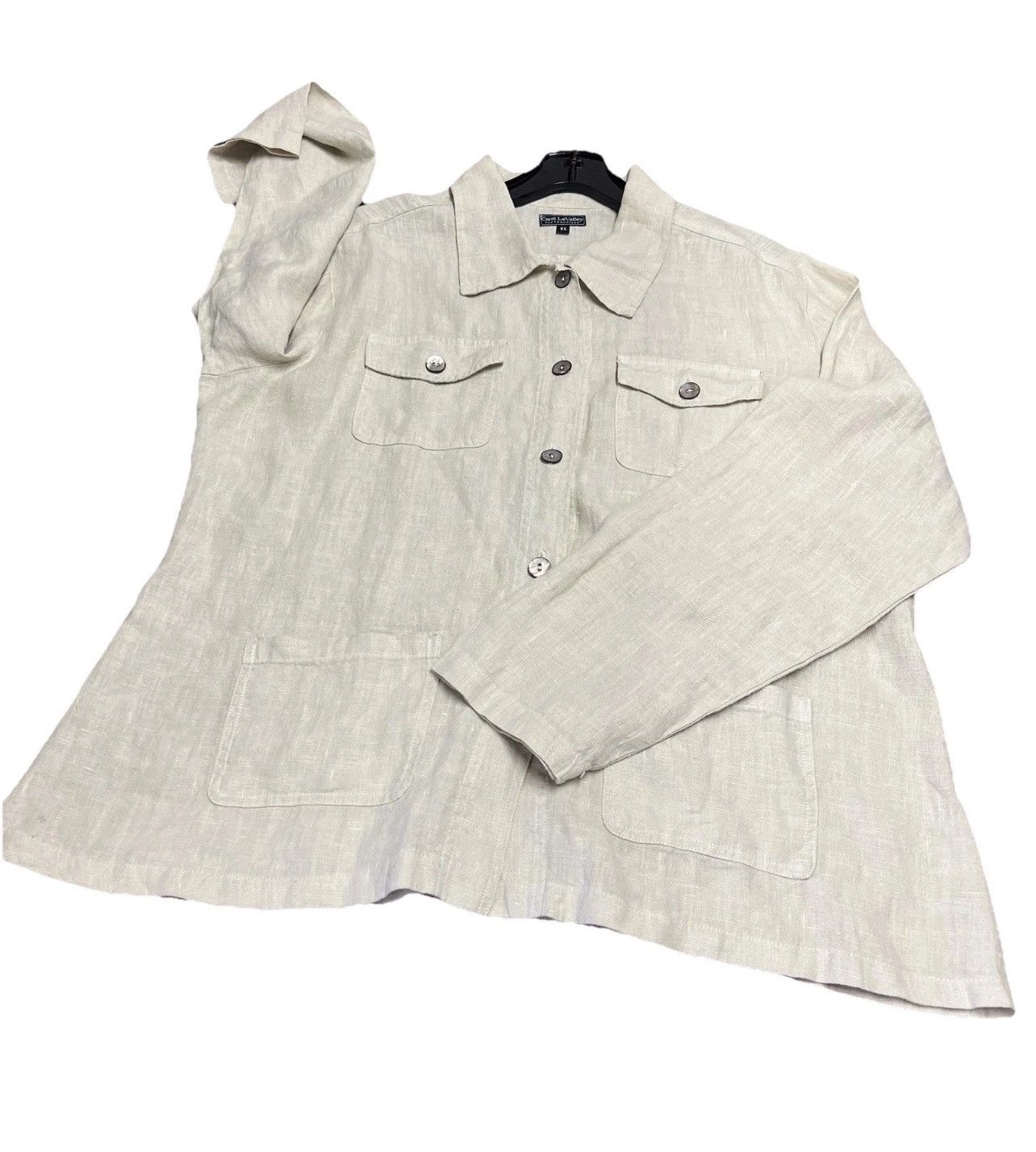 Other Carol LeValley San Francisco Linen Utility Shirt Jacket USA Size XL / US 12-14 / IT 48-50 - 5 Thumbnail