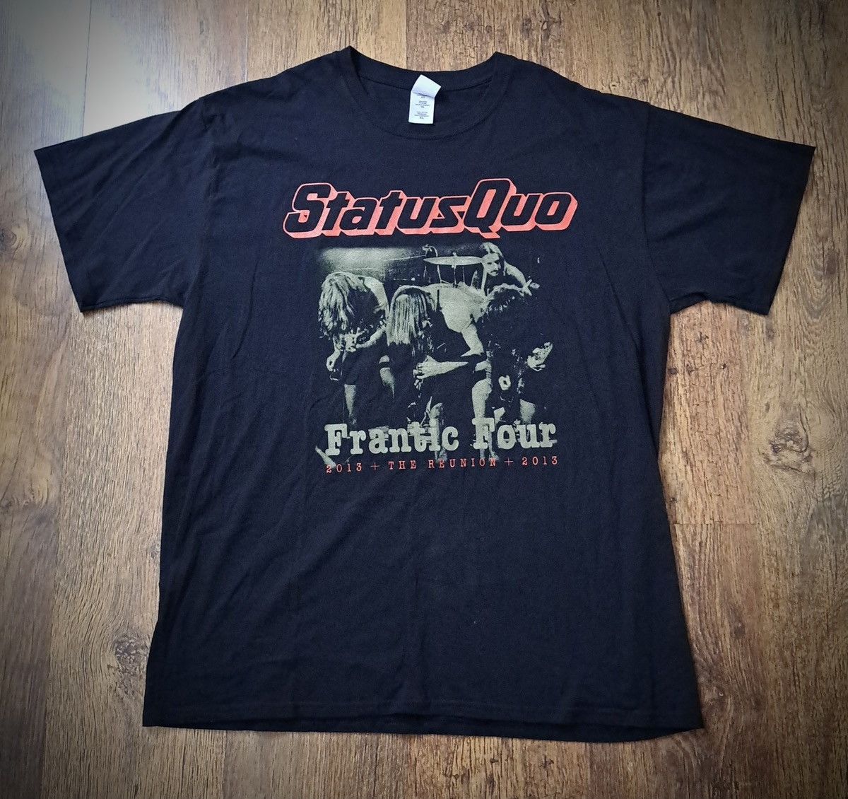Band Tees STATUS QUO x FRANTIC FOUR x The Reunion Tour Shirt 2013 Size US XL / EU 56 / 4 - 1 Thumbnail