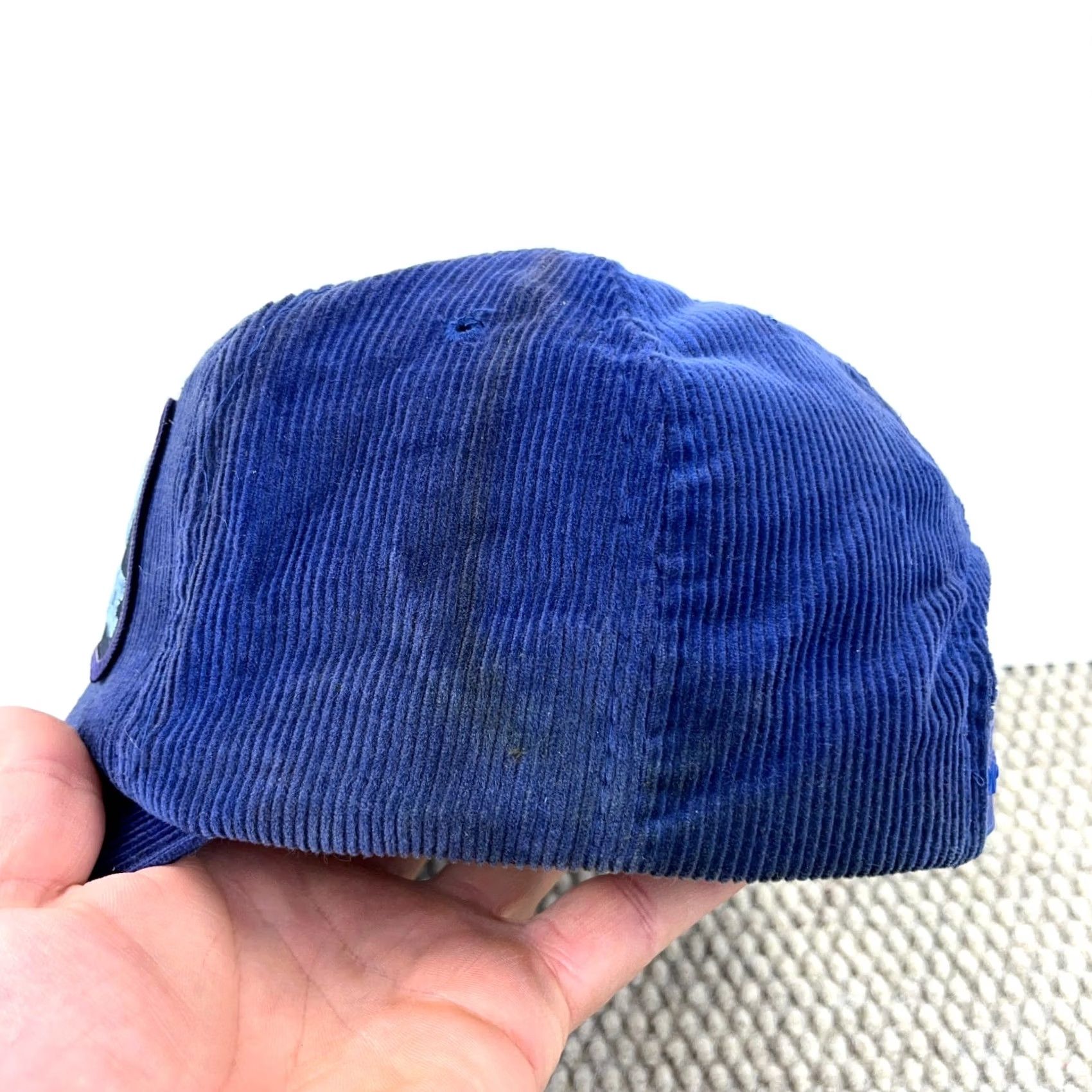 Vintage VINTAGE Baker Mine Service Trucker Hat Cap Blue Corduroy Coal Mining SnapBack Yupoong Men 80s 90s Size ONE SIZE - 4 Thumbnail