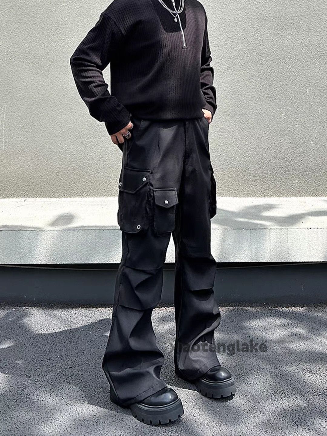 Designer × Japanese Brand × Vintage utility outdoor workwear pleated yuppie flared cargo pants Size US 30 / EU 46 - 1 Thumbnail