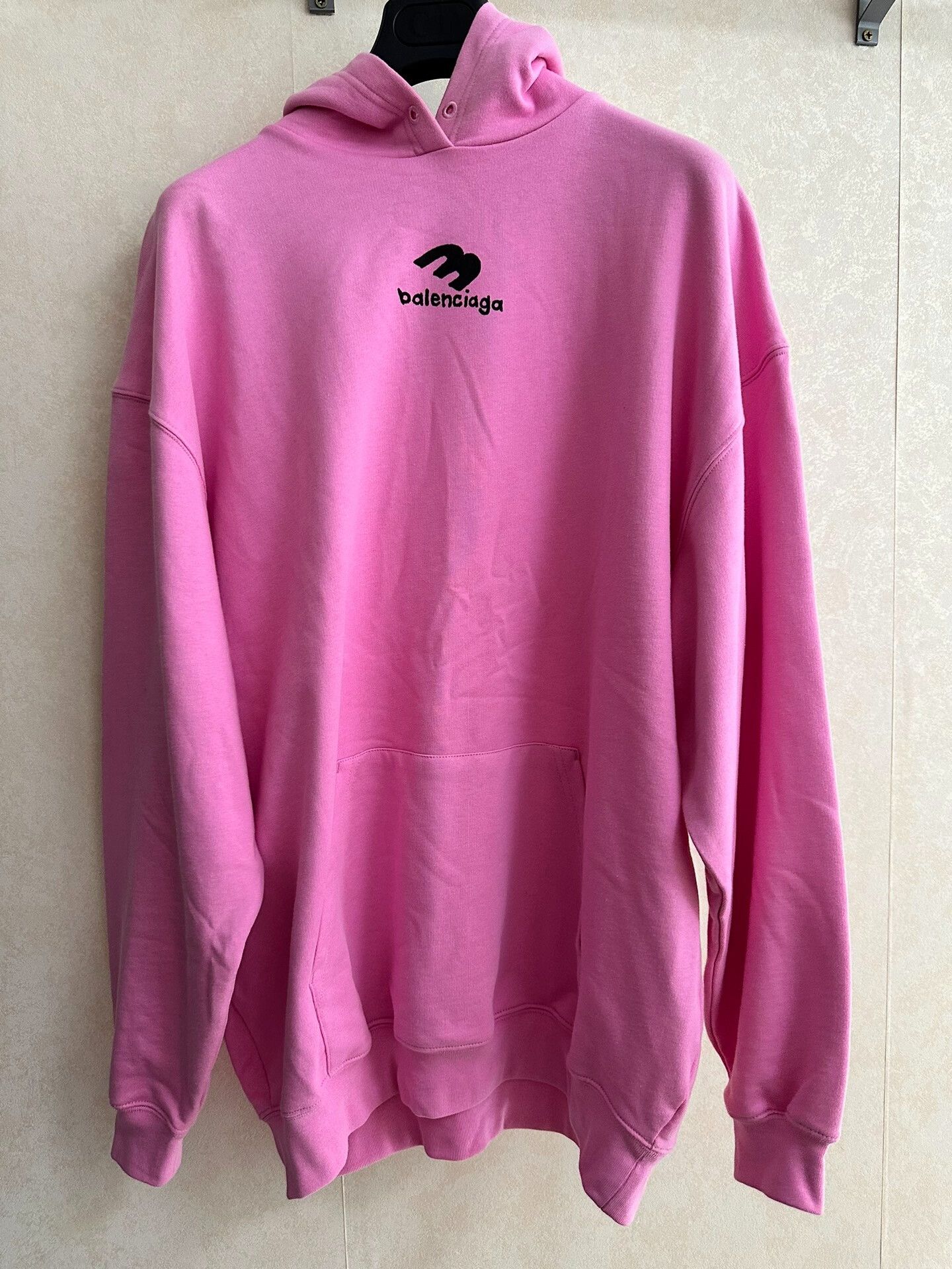 Balenciaga Balenciaga Pink Logo Hoodie Size L / US 10 / IT 46 - 1 Thumbnail