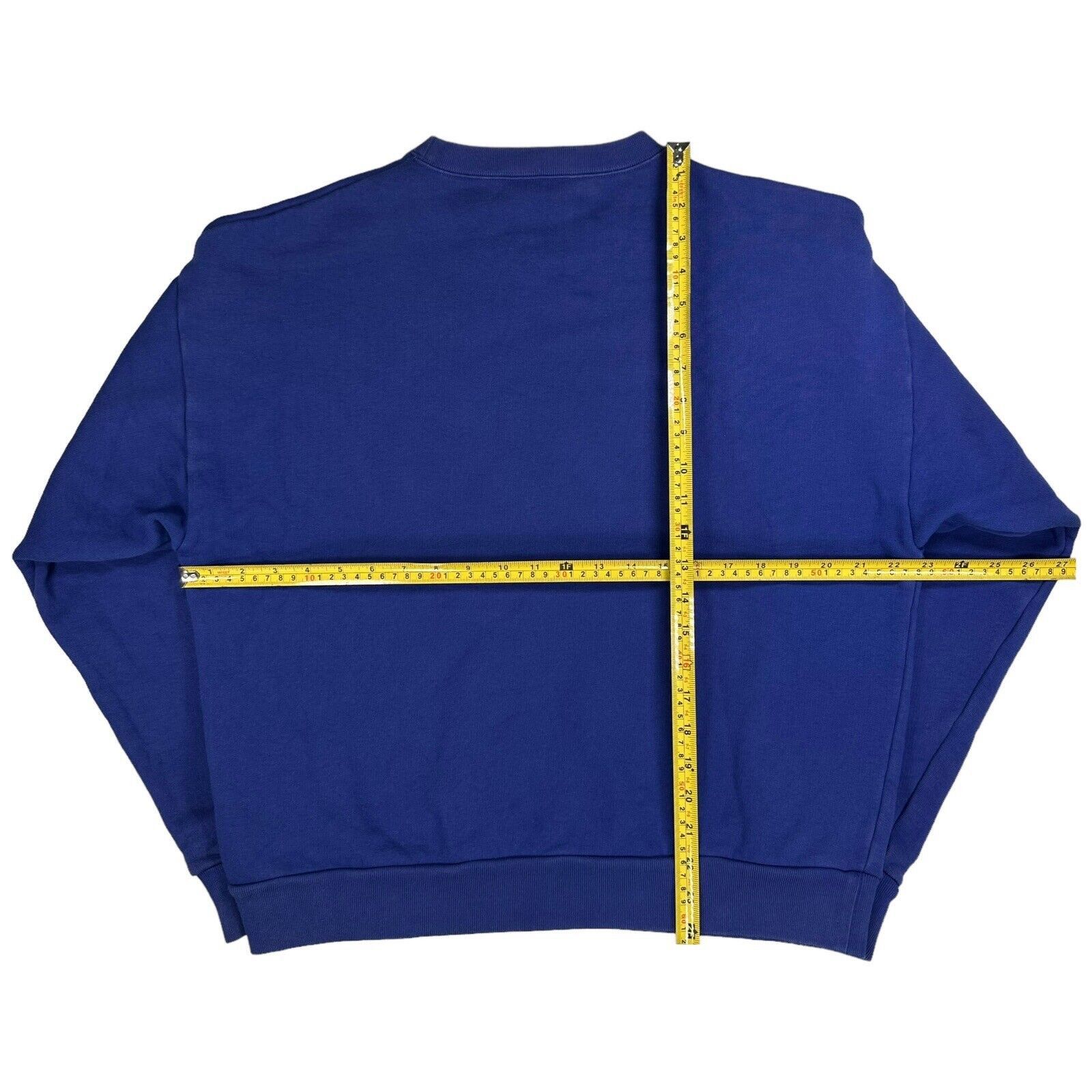 Gucci Gucci Size M Sweatshirt Deep Blue Vertical Logo Graphic Crew Size US M / EU 48-50 / 2 - 2 Thumbnail