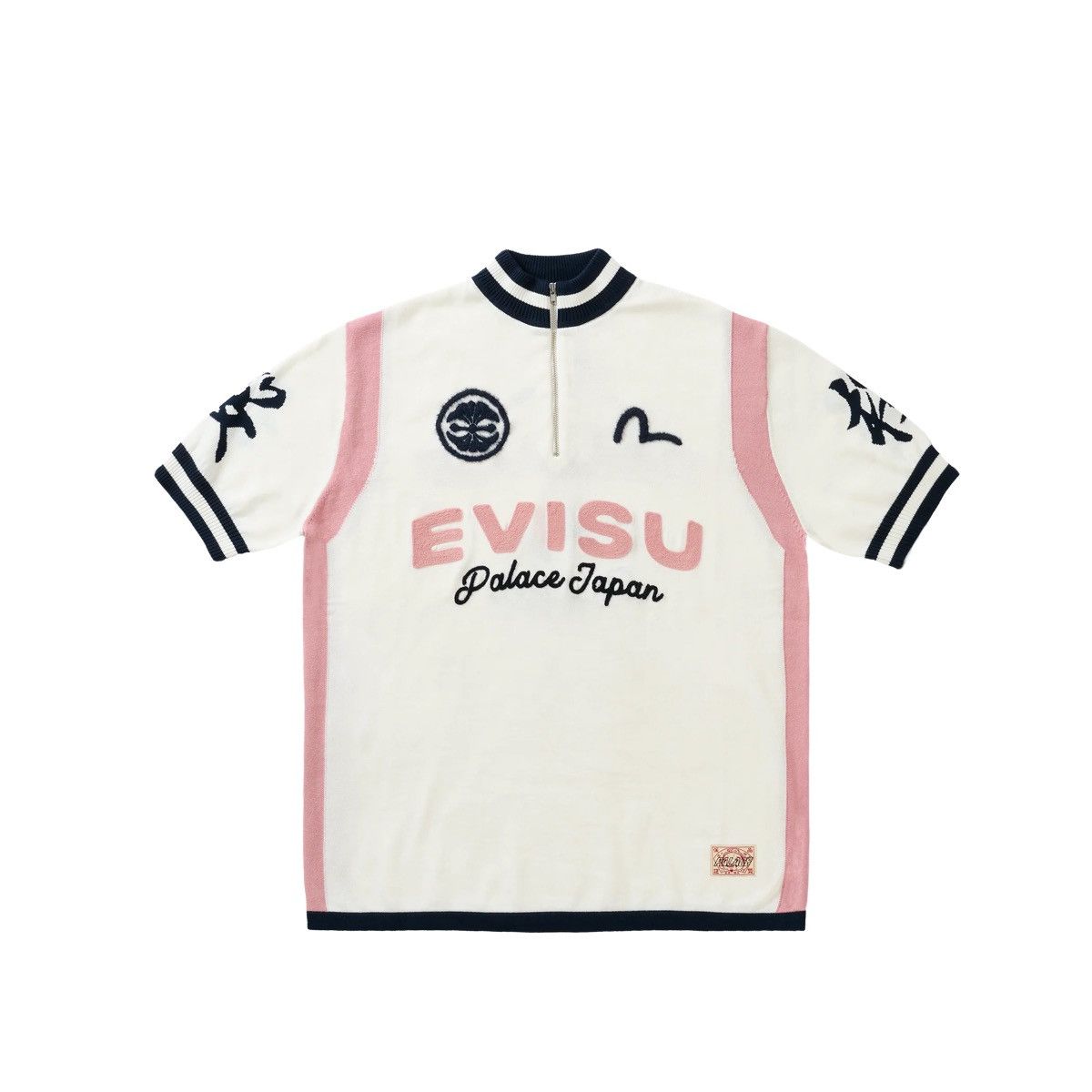 Evisu × Palace Palace Evisu Cycle Knit Polo Size US L / EU 52-54 / 3 - 1 Thumbnail