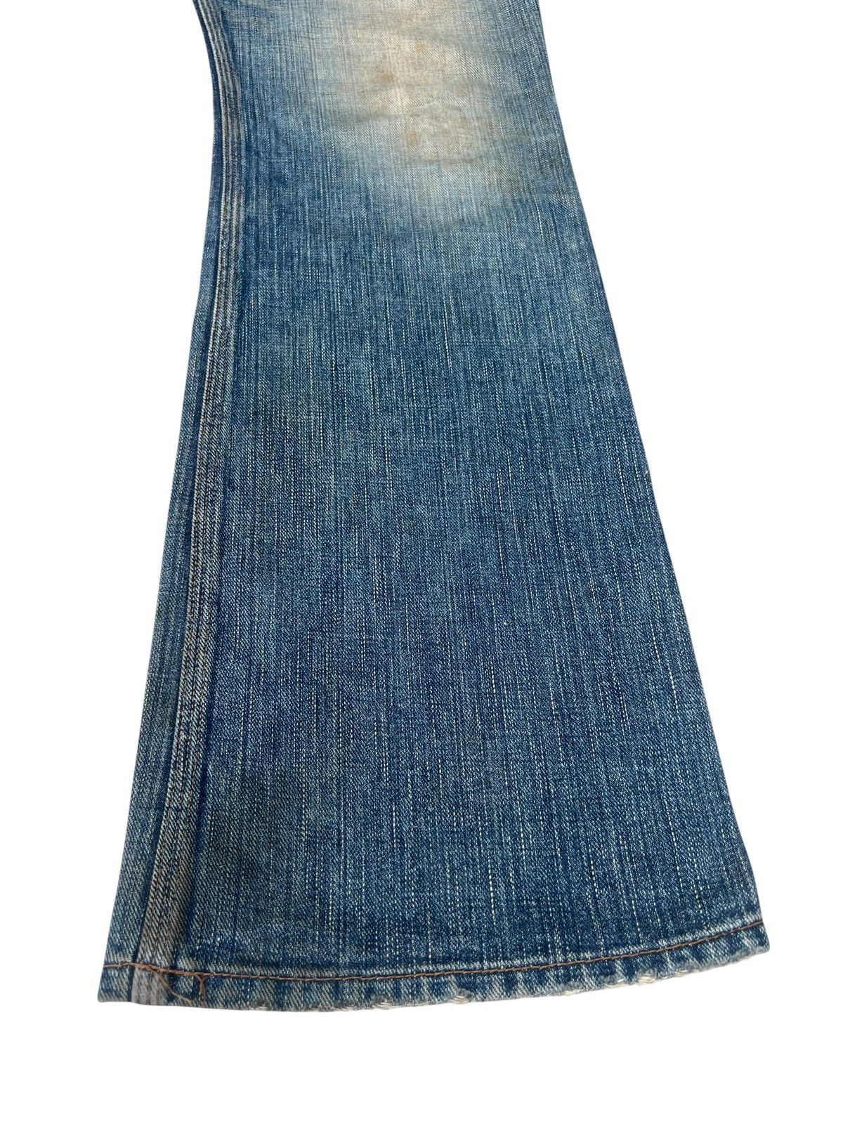 Beams Japan Vintage 90s Beams Japan Aging Dirty Mud Denim Flare Jeans Size US 32 / EU 48 - 13 Thumbnail