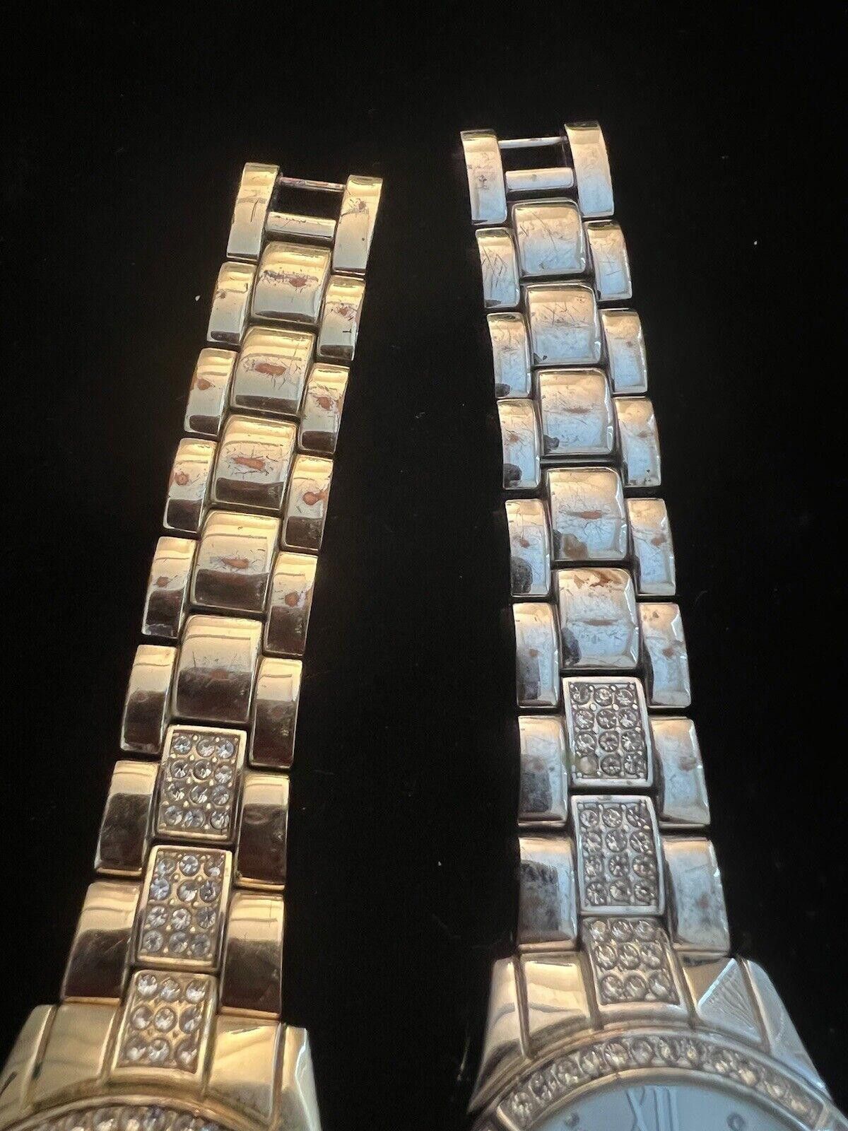 Geneva 2 Ladies Watches Gold Tone Geneva & Silver Folio Size ONE SIZE - 7 Thumbnail