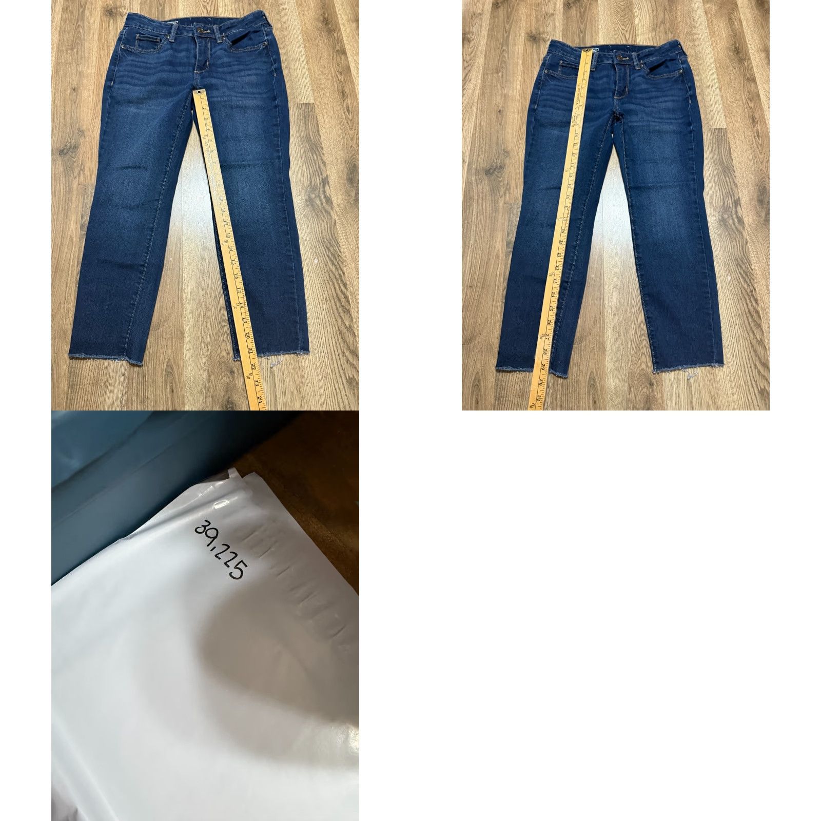 Vintage Sonoma Jeans Women 4PS Blue Denim Dark Wash Skinny Frayed Hem Size 28" / US 6 / IT 42 - 8 Thumbnail