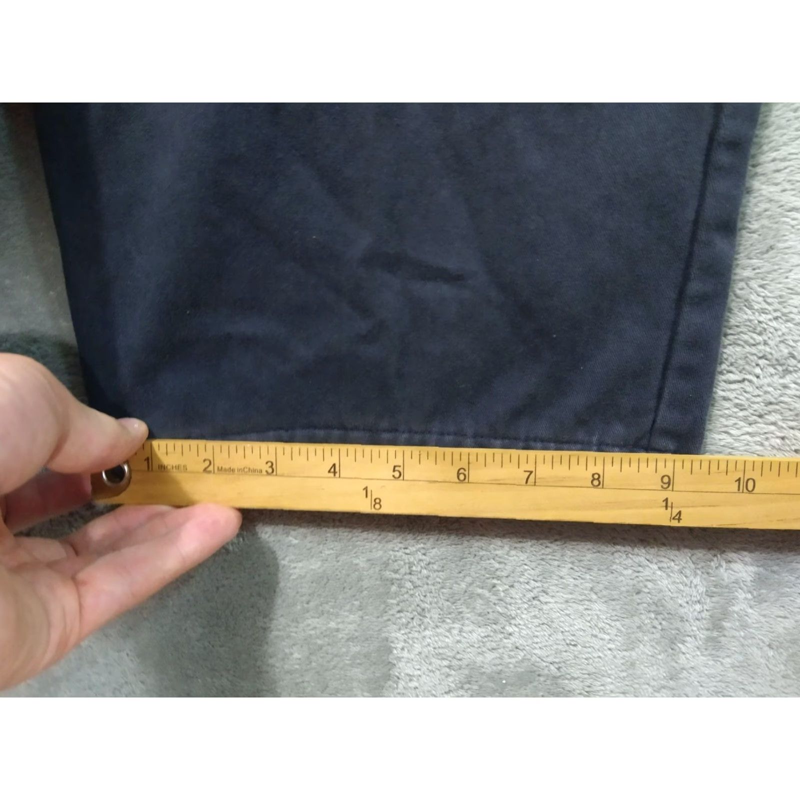 Vintage LL Bean Pants Mens 42x27 Gray Chino Flat Front Lined Tapered Pocket Slash 27 In Inseam 42 Waist Regular 100% Cotton Casual Travel Mens Size US 42 / EU 58 - 6 Thumbnail