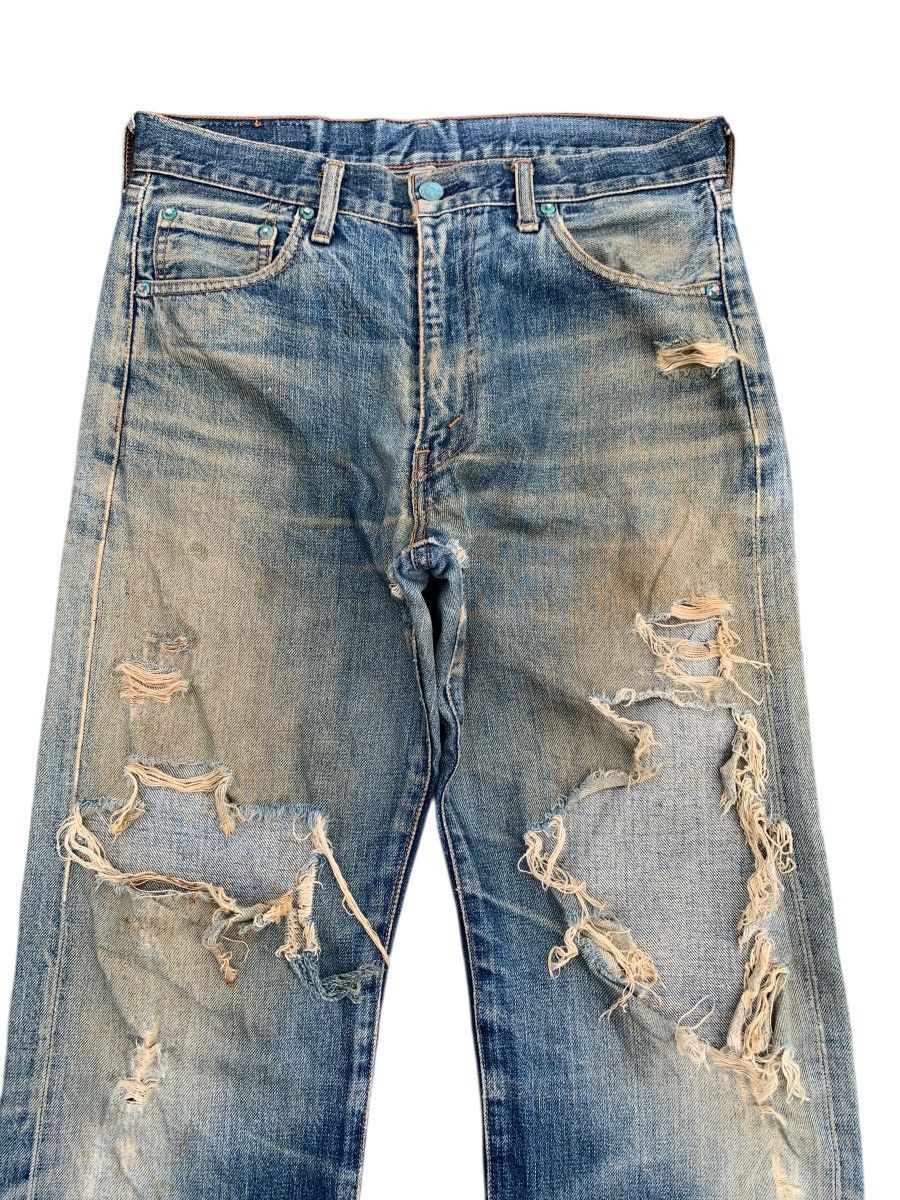 Levi's TRASHER💥VINTAGE LEVIS BIG E SELVEDGE DAMAGE DISTRESSED DENIM Size US 31 - 7 Thumbnail