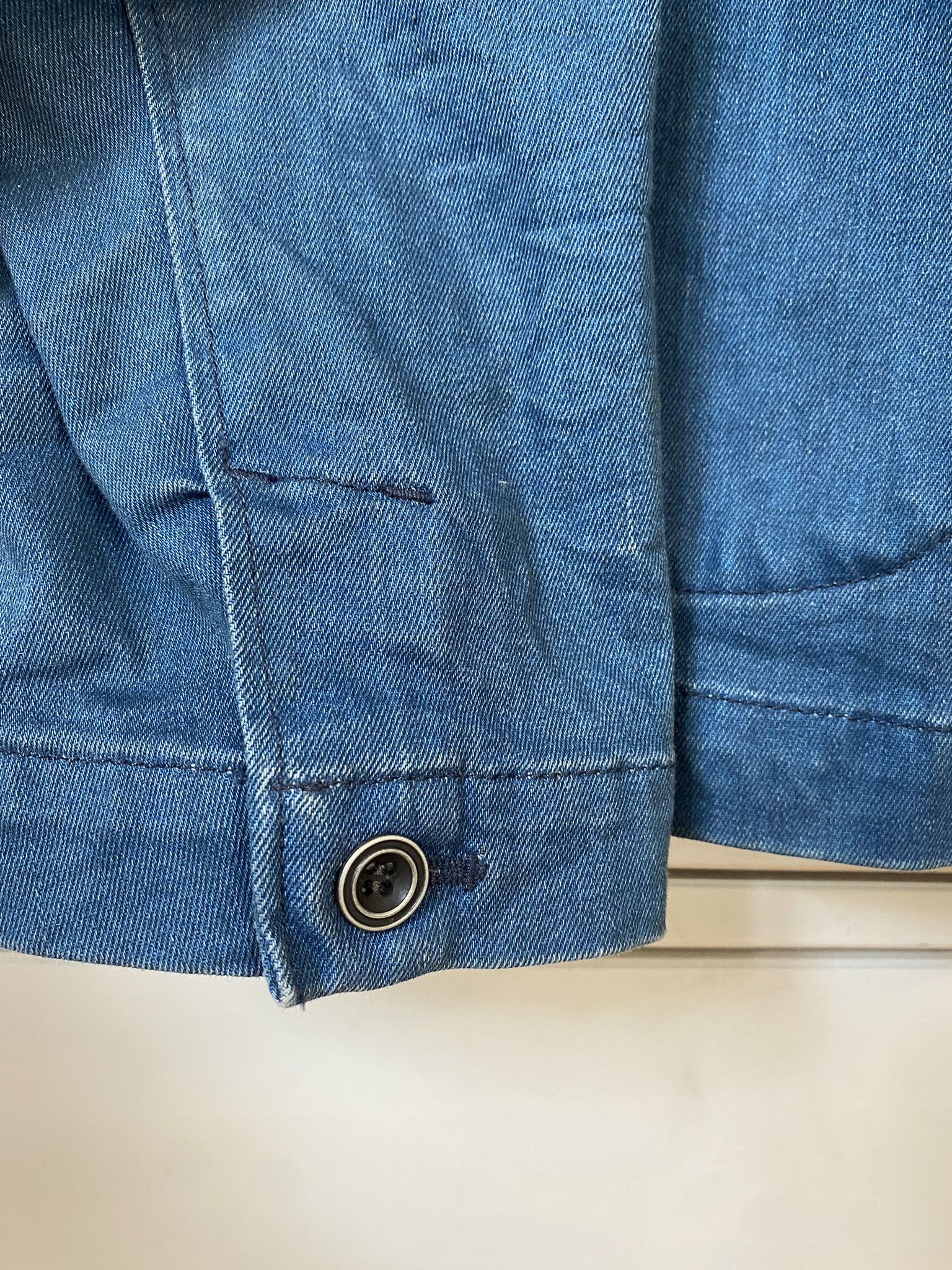 Selected Homme Vintage Washed Indigo Workwear Chore Coat Jacket Denim Size US XL / EU 56 / 4 - 13 Thumbnail