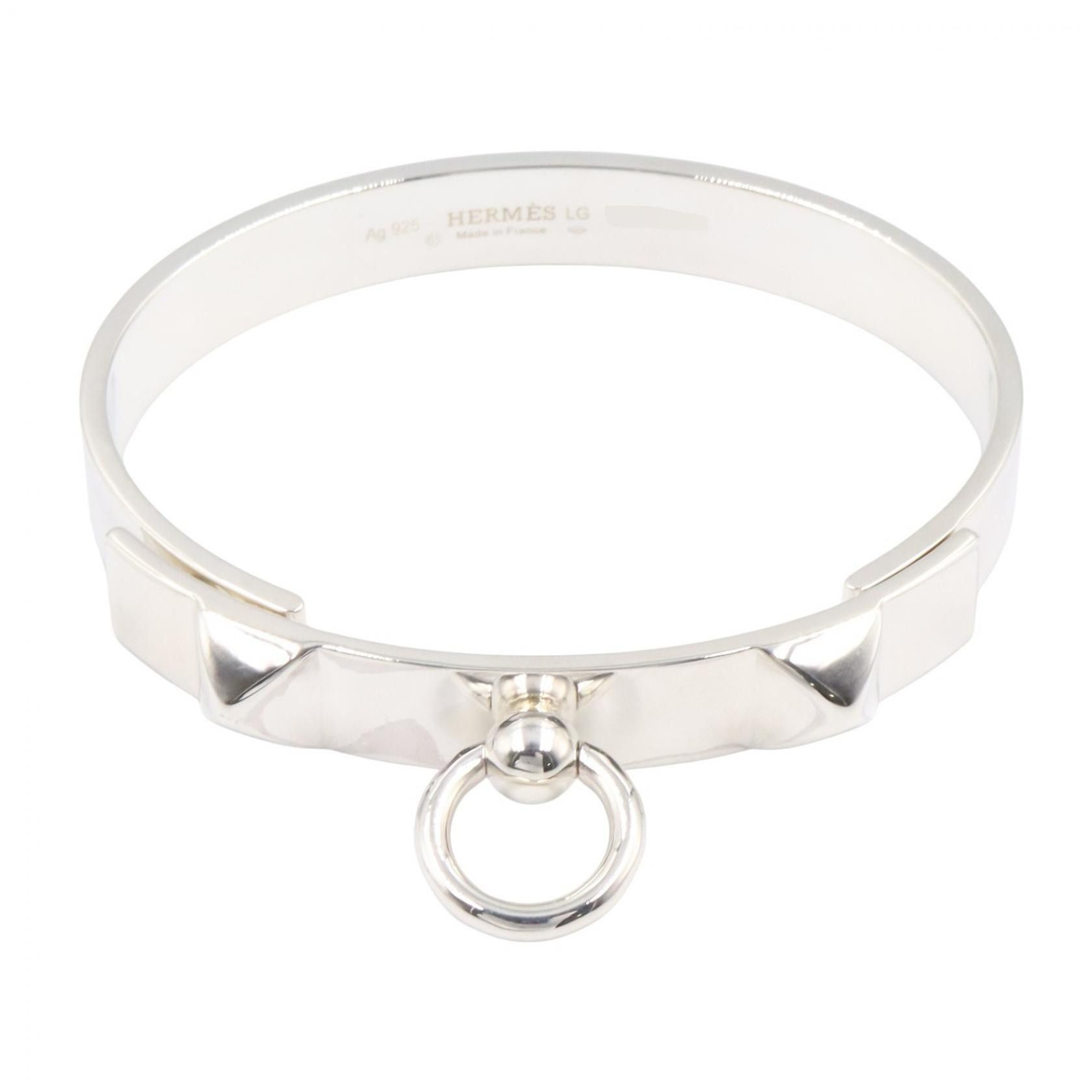 Hermes Hermes Hermes Collier de Chien PM LG Silver925 Bracelet Precious Metal Bangle DUTY FREE for USA Size ONE SIZE - 1 Thumbnail
