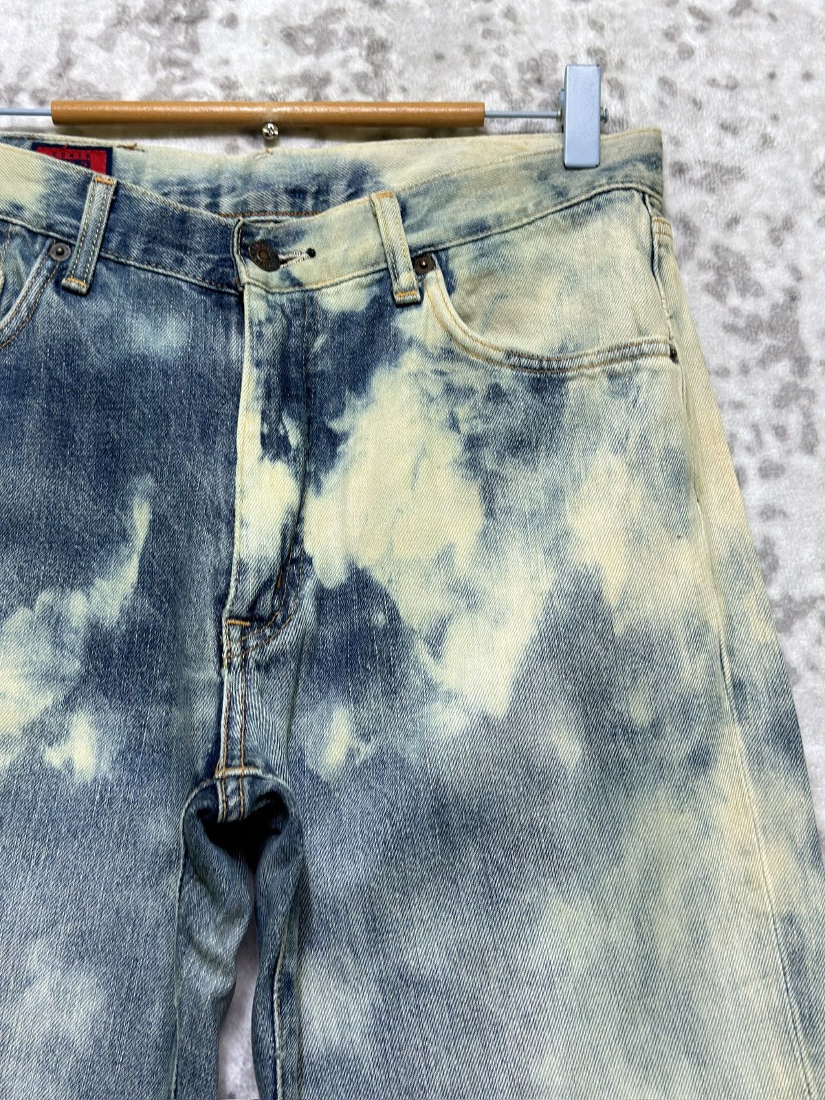 Edwin Edwin 503 Vintage Distressed Acid Wash Denim Regular Fit Size US 30 / EU 46 - 5 Thumbnail