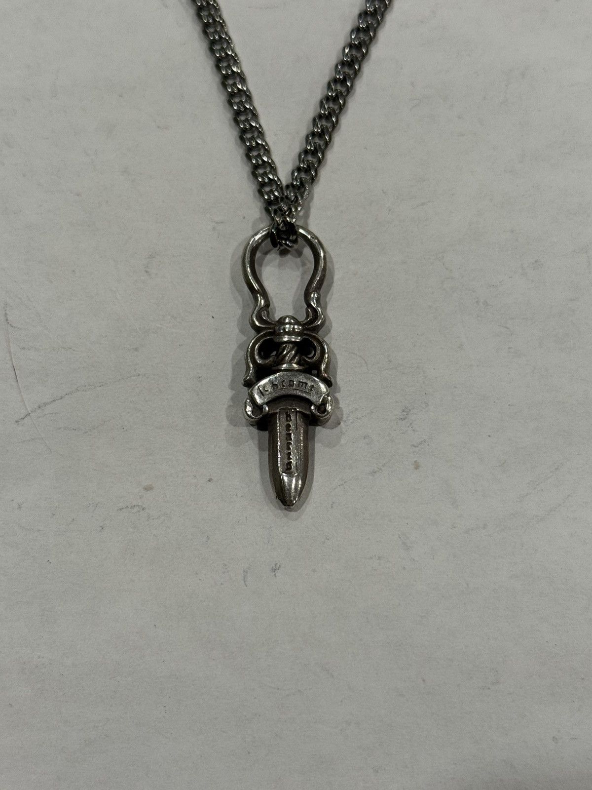 Chrome Hearts Chrome Hearts Dagger Pendant Silver Cuban Chain Necklace 925 Size ONE SIZE - 9 Thumbnail