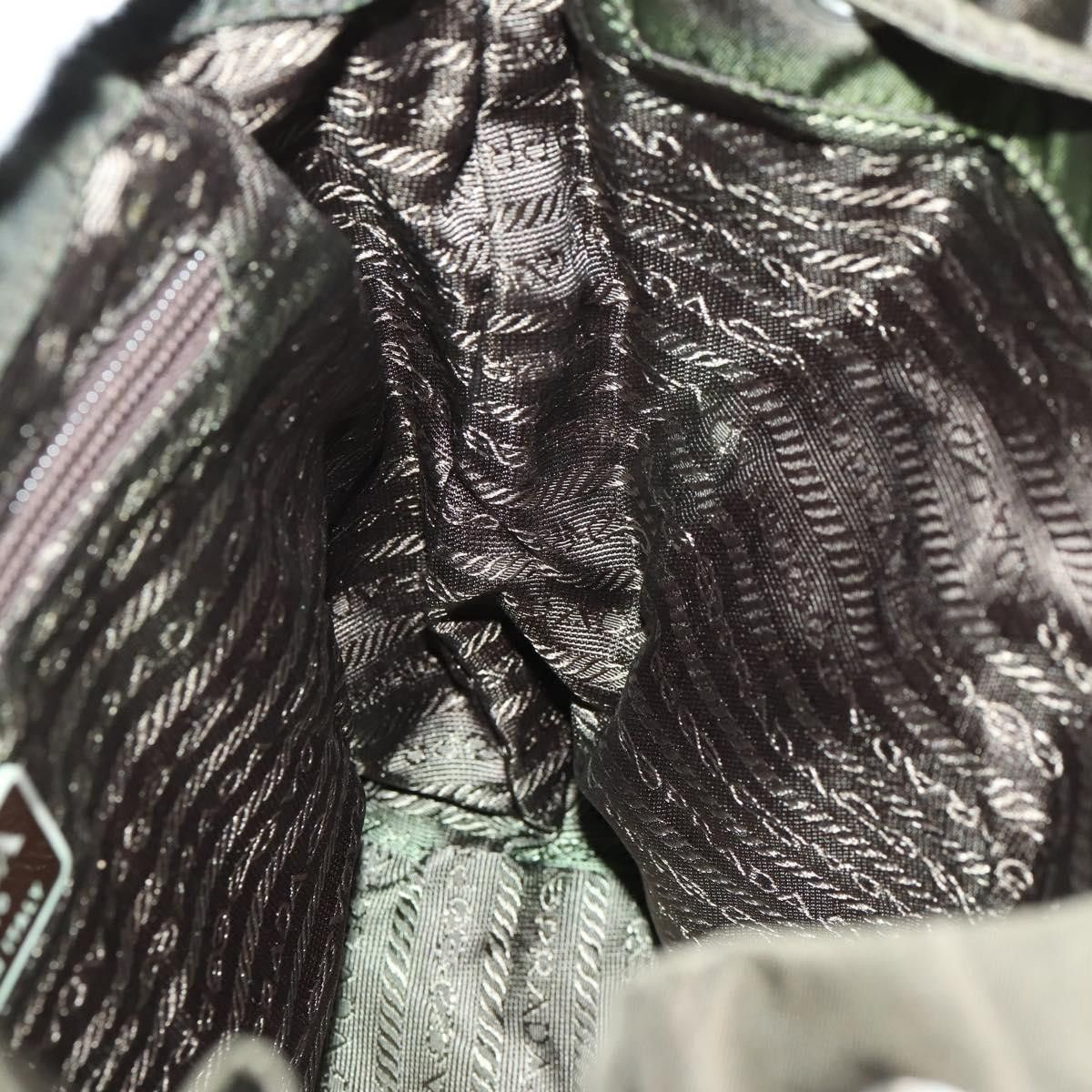 Prada PRADA Backpack Nylon Khaki Silver Auth 168379 - Jerrillo Size ONE SIZE - 22 Thumbnail