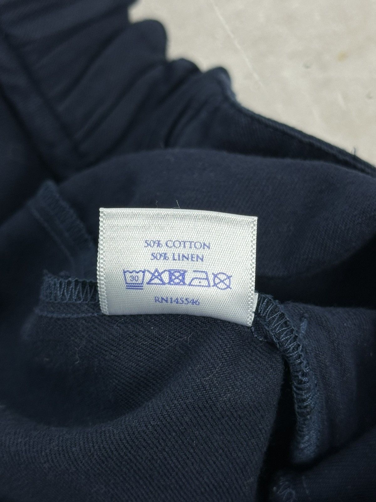 Designer × Vintage Vintage Brora Linen-Cotton Blue Casual Pants Size 28" / US 6 / IT 42 - 11 Thumbnail