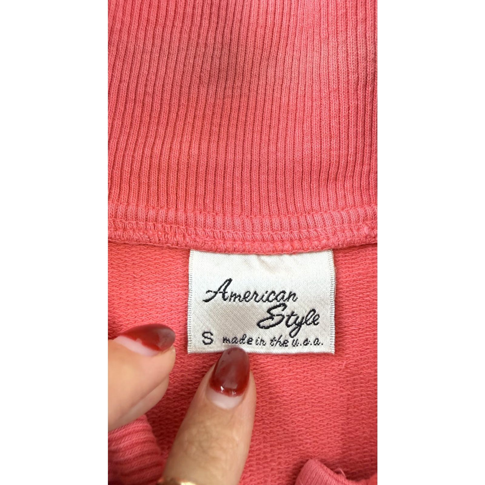 Pinko VINTAGE American Style Cardigan Jacket Womens Small Pink Cotton Button Front Made USA Size S / US 4 / IT 40 - 6 Thumbnail