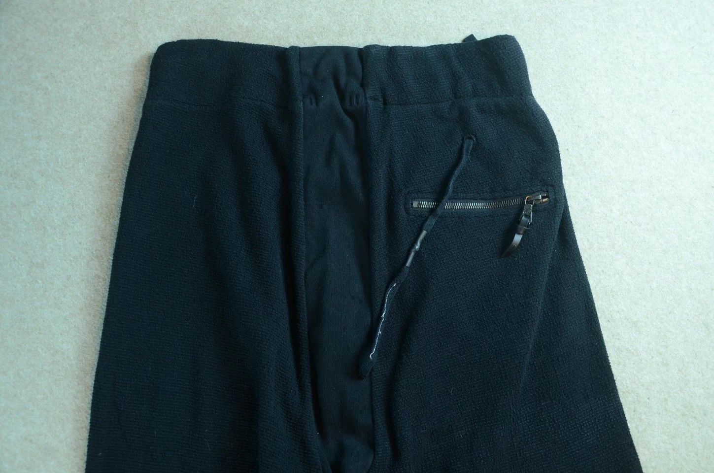 Boris Bidjan Saberi 11byBBS Black Towel Dropped Crotch Cuffed Sweatpants Size US 39 - 6 Thumbnail