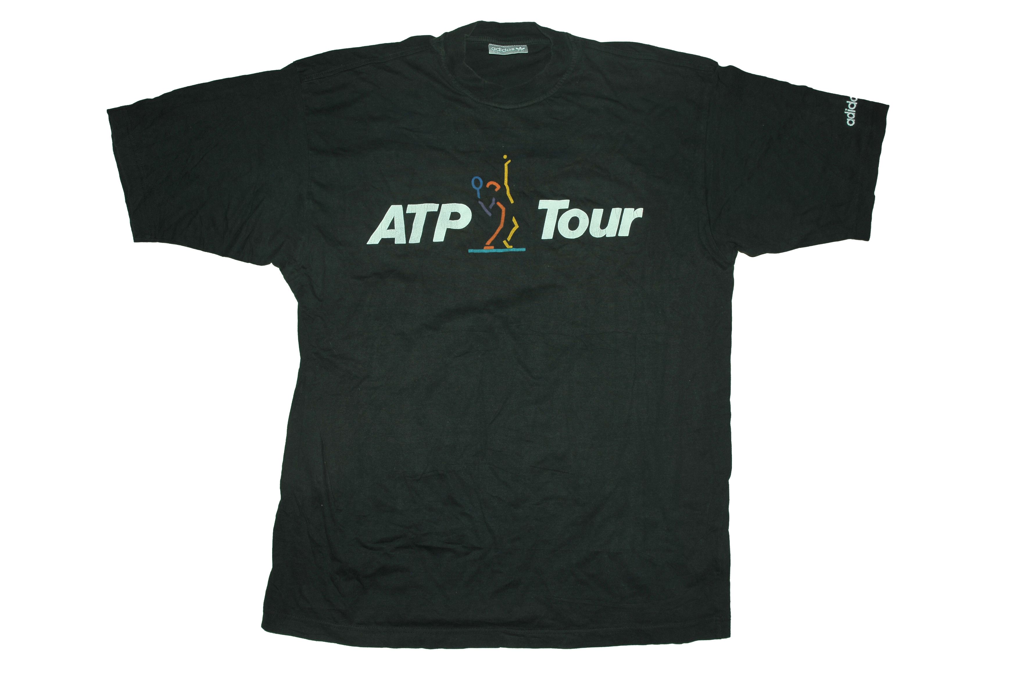 Adidas Vintage 90s Adidas ATP Tour T-shirt Size US M / EU 48-50 / 2 - 1 Thumbnail