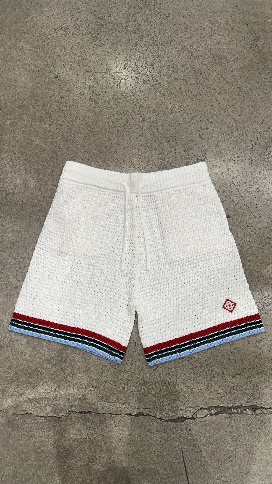 Casablanca CASABLANCA - Sporty Crochet Short White Size US 32 / EU 48 - 1 Thumbnail