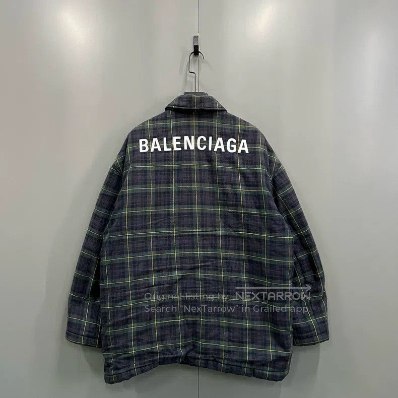 Balenciaga Balenciaga Plaid Letter Embroidered Logo Jacket Size US M / EU 48-50 / 2 - 4 Thumbnail