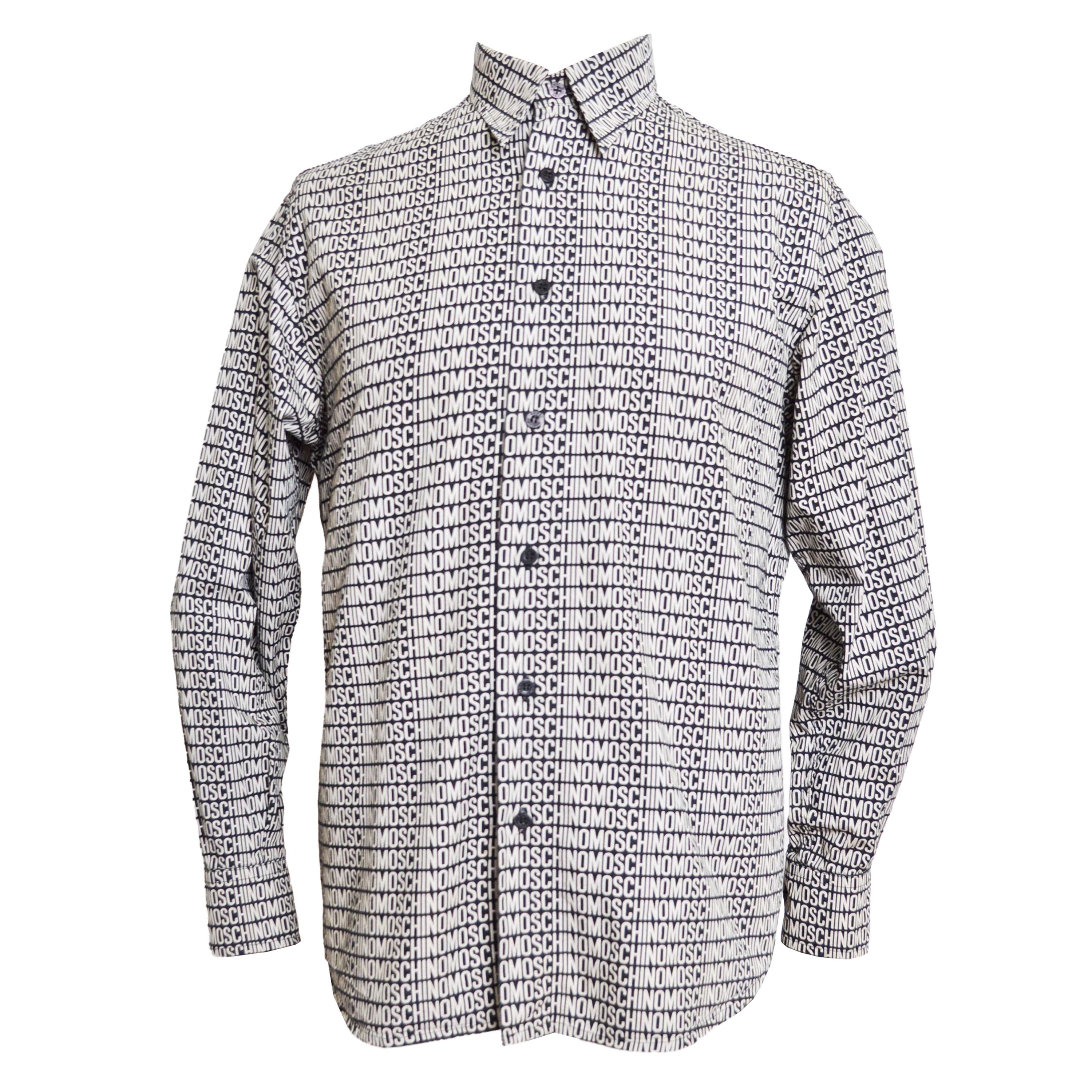 Moschino Moschino Jeans Monogram Long Sleeve Shirt Size US M / EU 48-50 / 2 - 2 Thumbnail