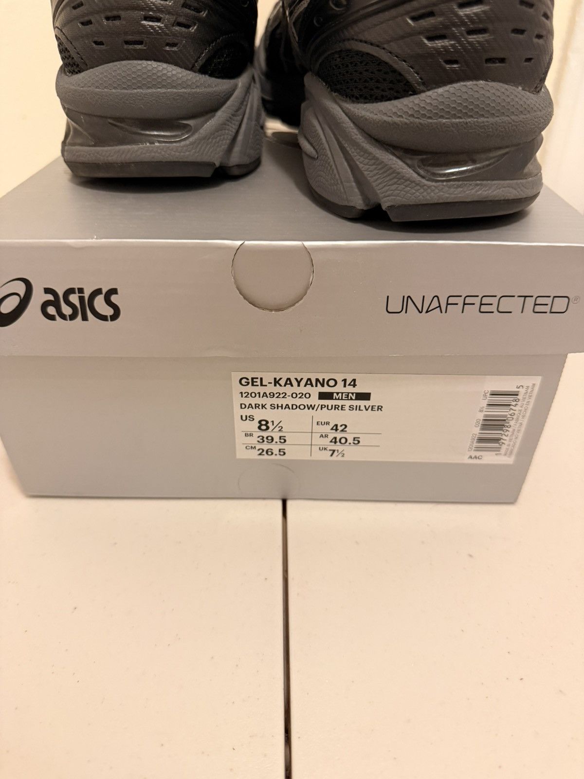 Asics Asics x Unaffected Gel-Kayano 14 Dark Shadow size 8.5 Men Size US 8.5 / EU 41-42 - 7 Thumbnail
