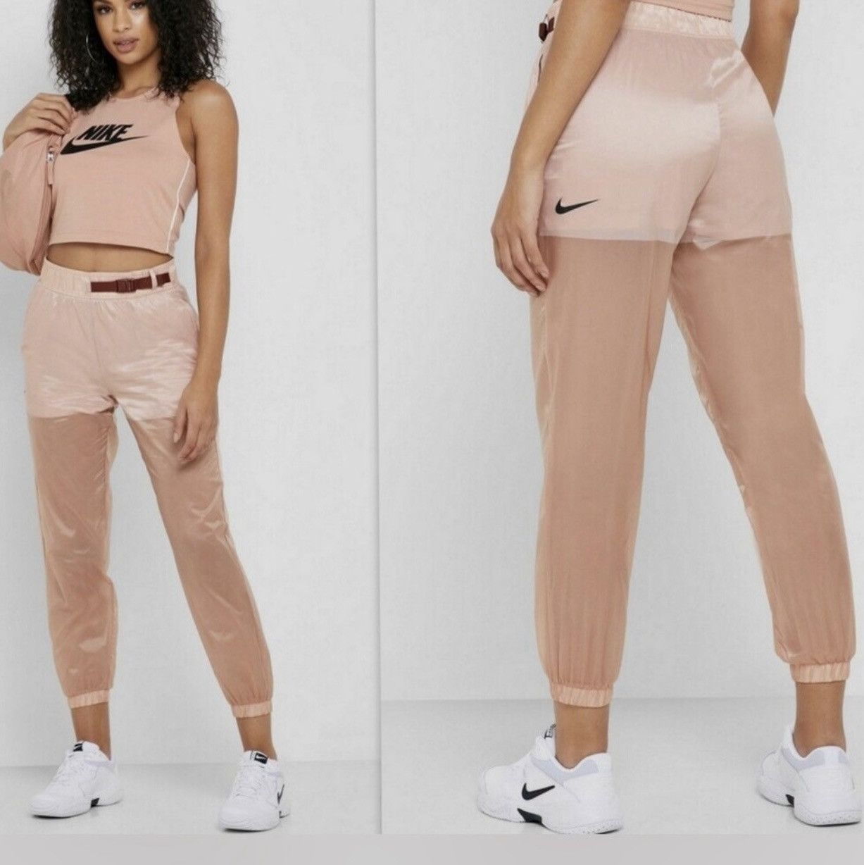 Nike Nike Rose Gold Clay Tech Pack Sheer Woven Track Pants Size 27" / US 4 / IT 40 - 9 Thumbnail