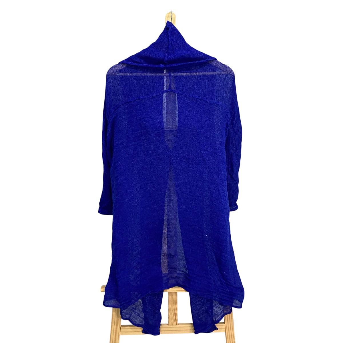 Yohji Yamamoto Y’s Yohji Yamamoto Royal Blue Longline Hooded Cardigan Size M / US 6-8 / IT 42-44 - 6 Thumbnail