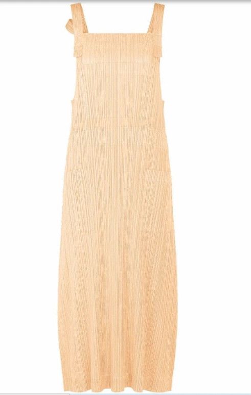Issey Miyake Issey Miyake size:3 Beige pleated halter dress Size XS / US 0-2 / IT 36-38 - 1 Thumbnail