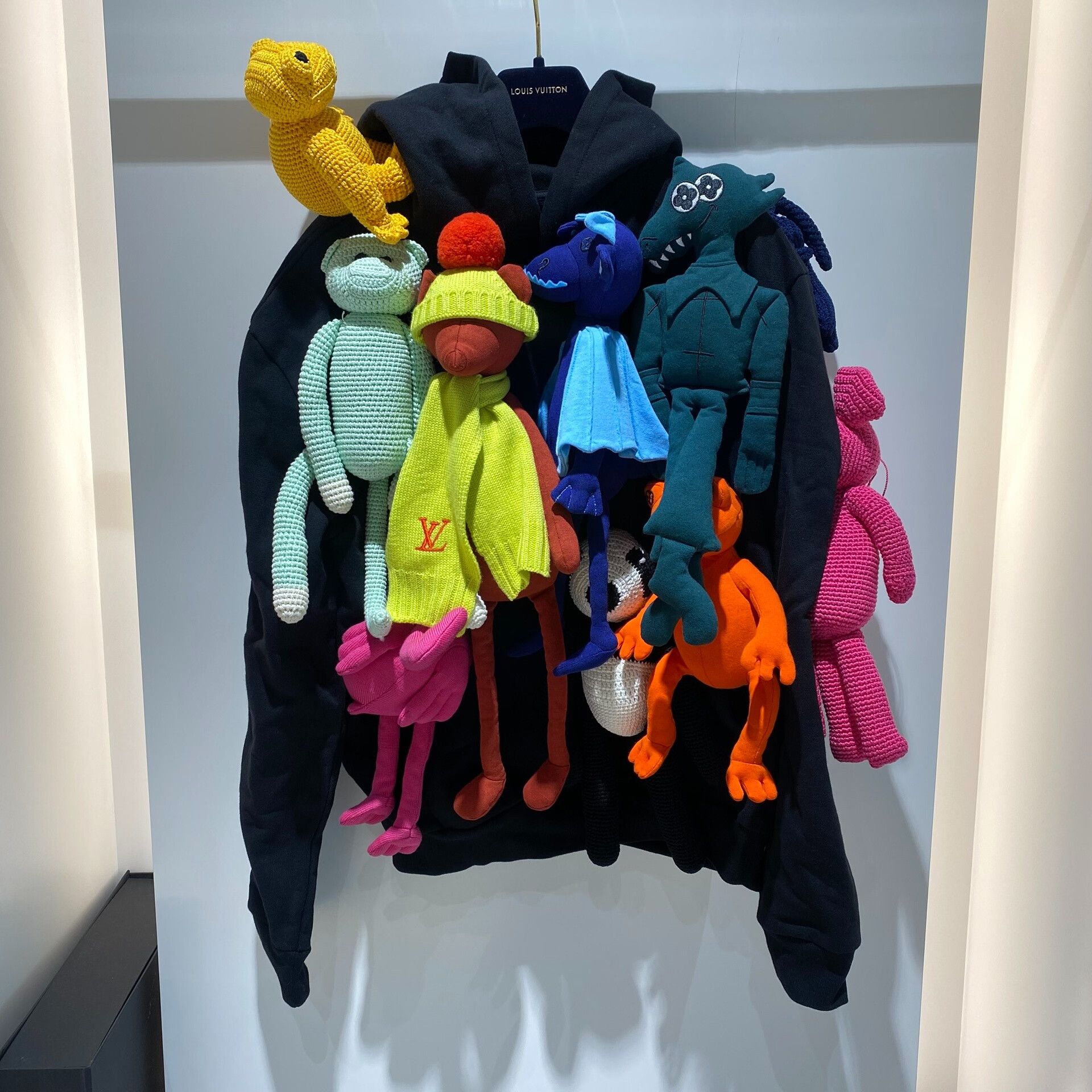 Louis Vuitton Black Doll Hoodie with Colorful Features