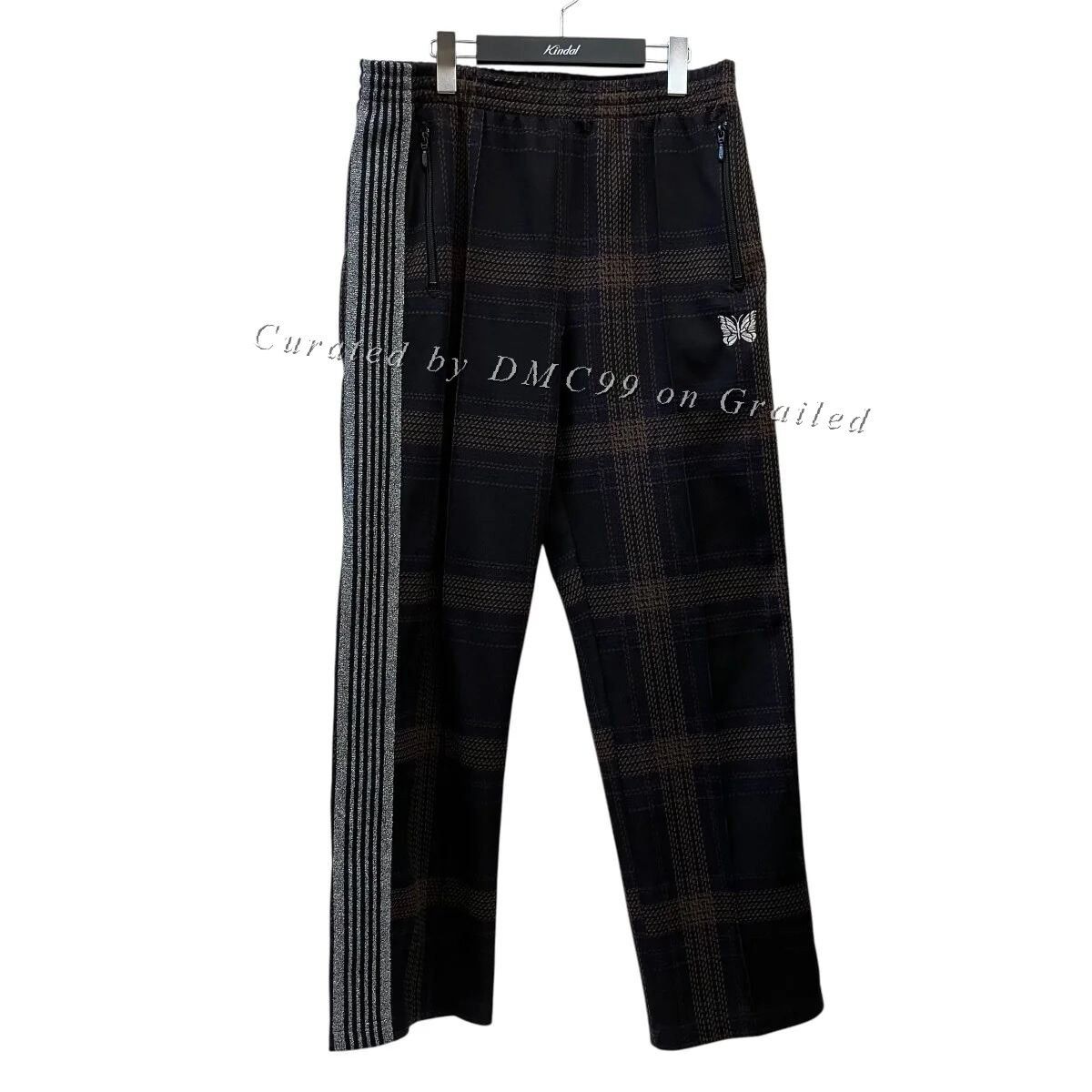 Needles Needles AWGE Narrow Track pant black lame silver L A$AP