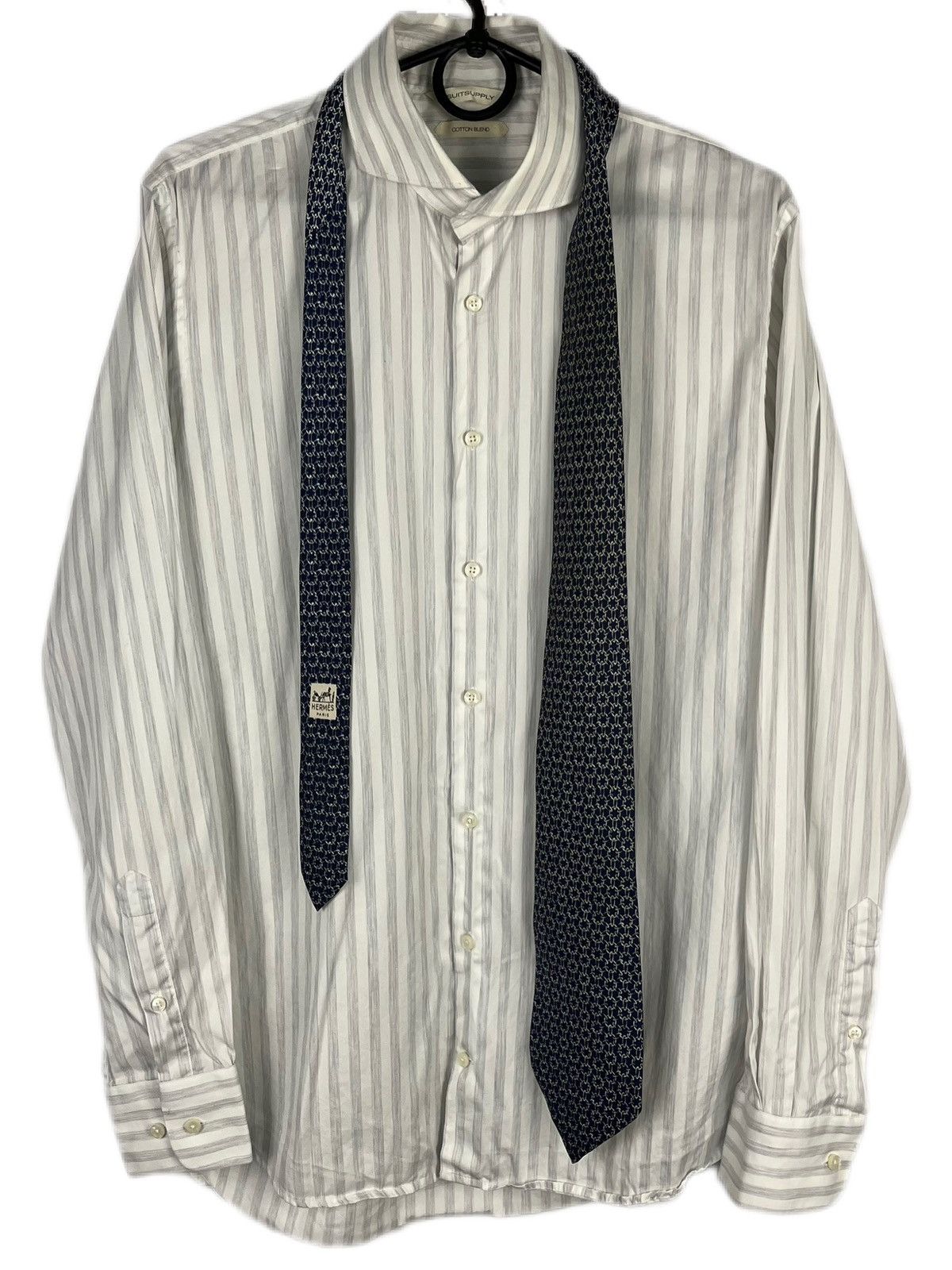 Suitsupply Suitsupply Mens Extra Slim Fit Shirt Button Up Long Sleeve Size US M / EU 48-50 / 2 - 1 Thumbnail