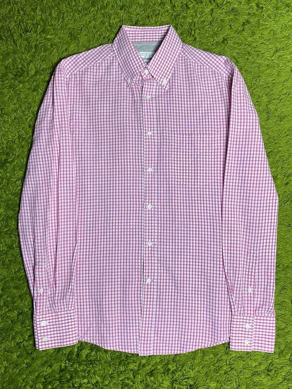 Brunello Cucinelli Brunello Cucinelli Check Linen Casual Shirt Button Up Size US M / EU 48-50 / 2 - 3 Thumbnail