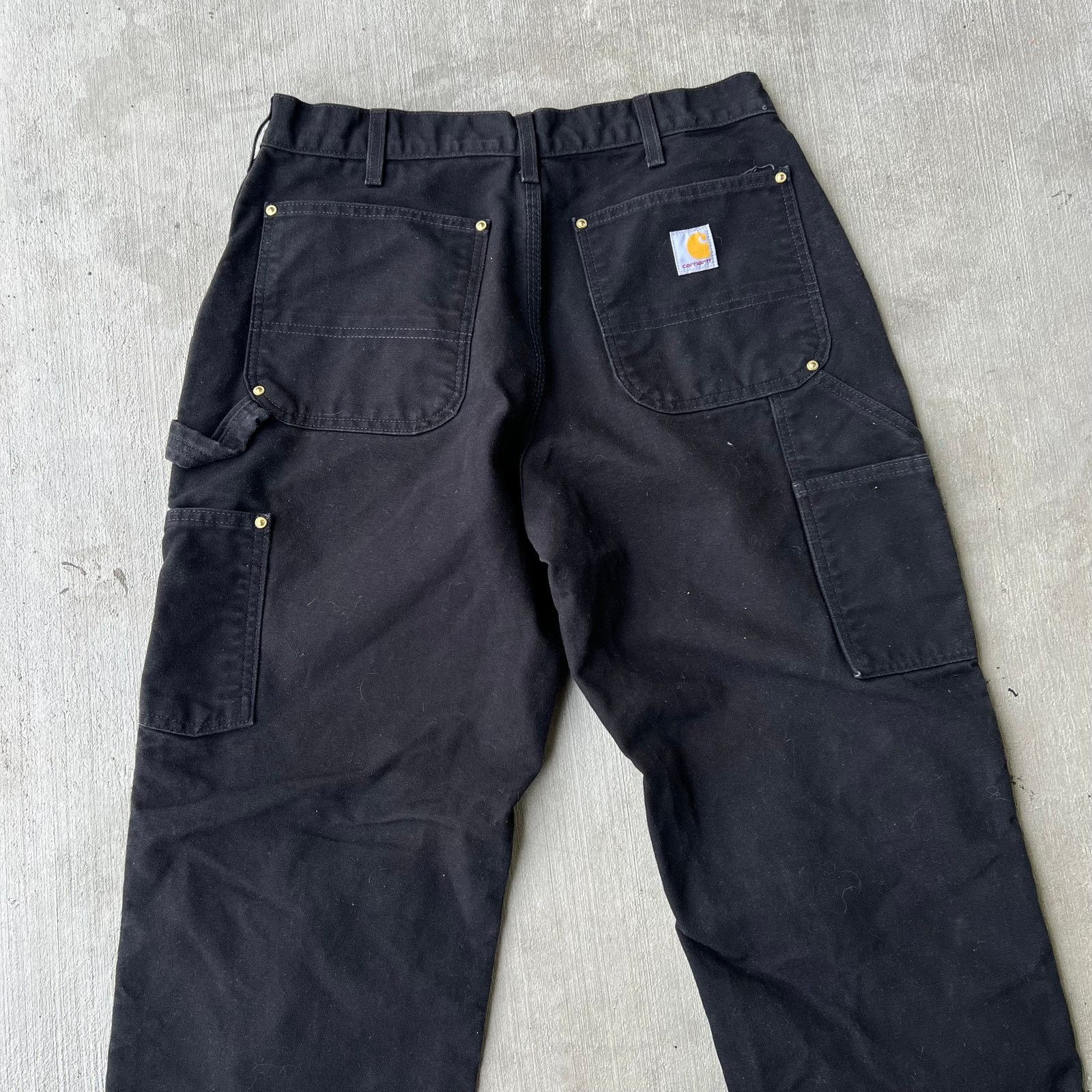Carhartt × Vintage Carhartt black double knee work wear carpenter pants Size US 31 - 4 Thumbnail